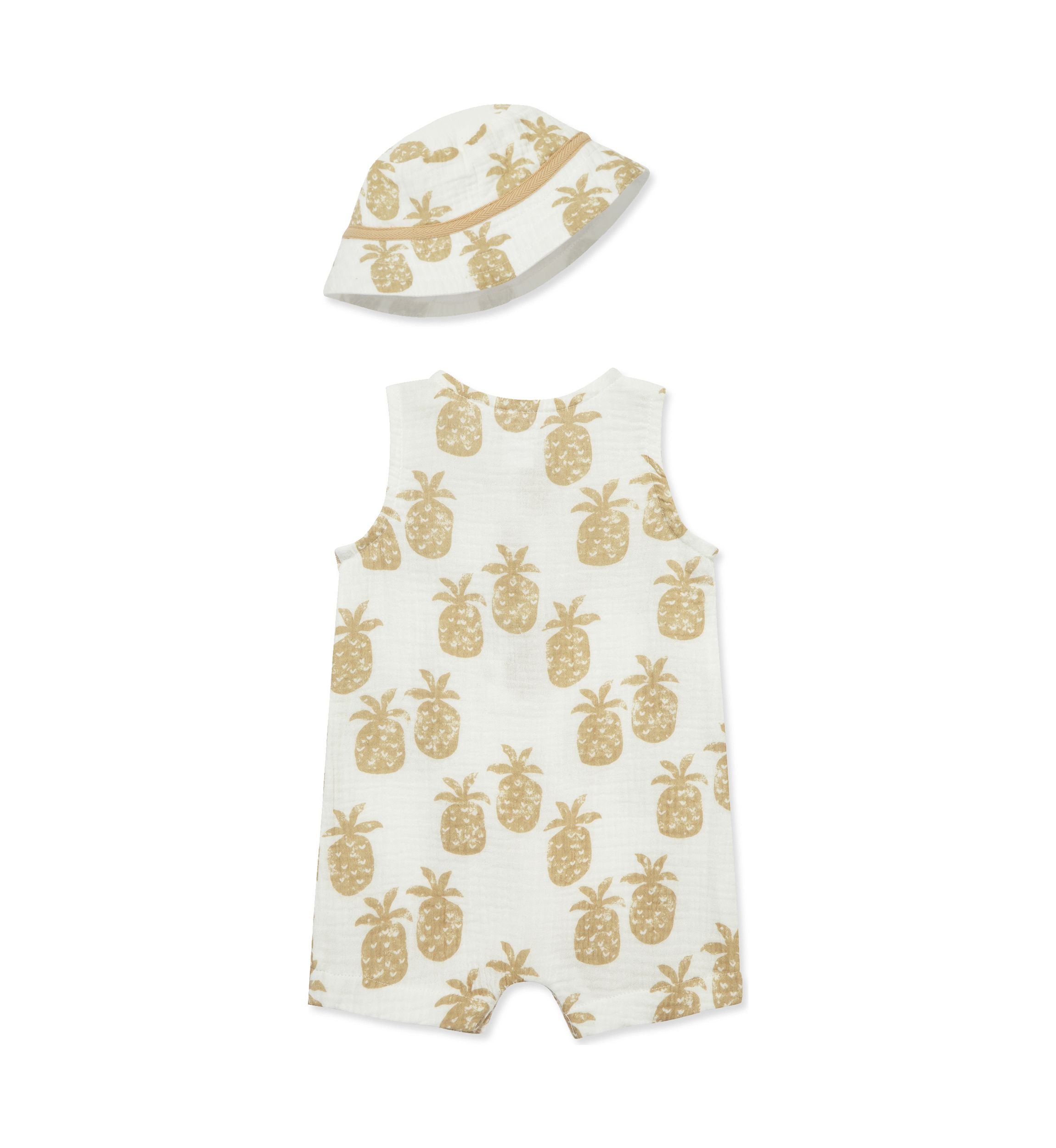Baby Boys Pineapple Romper with Hat