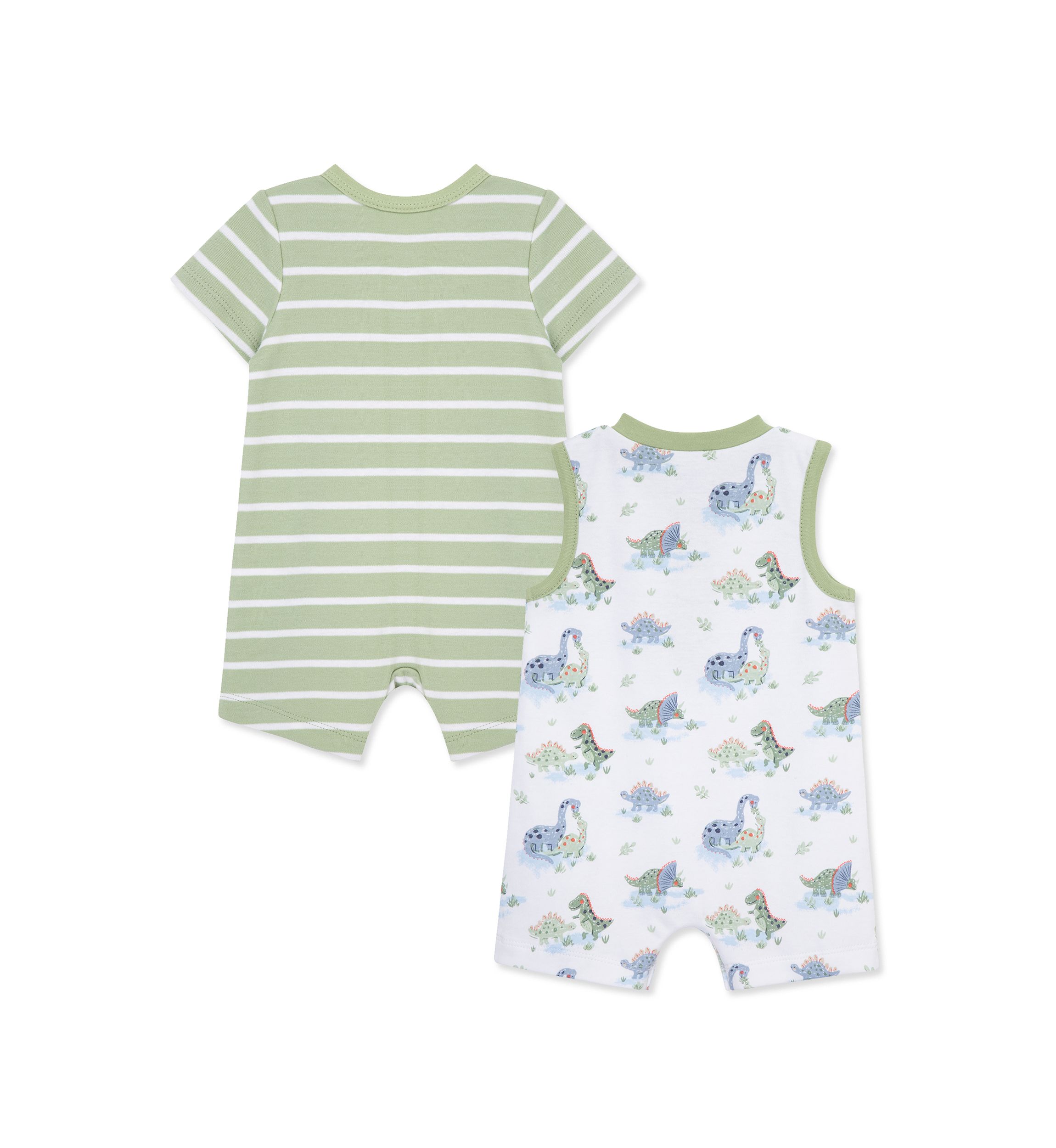 Baby Boys Dinos Two Pack Rompers