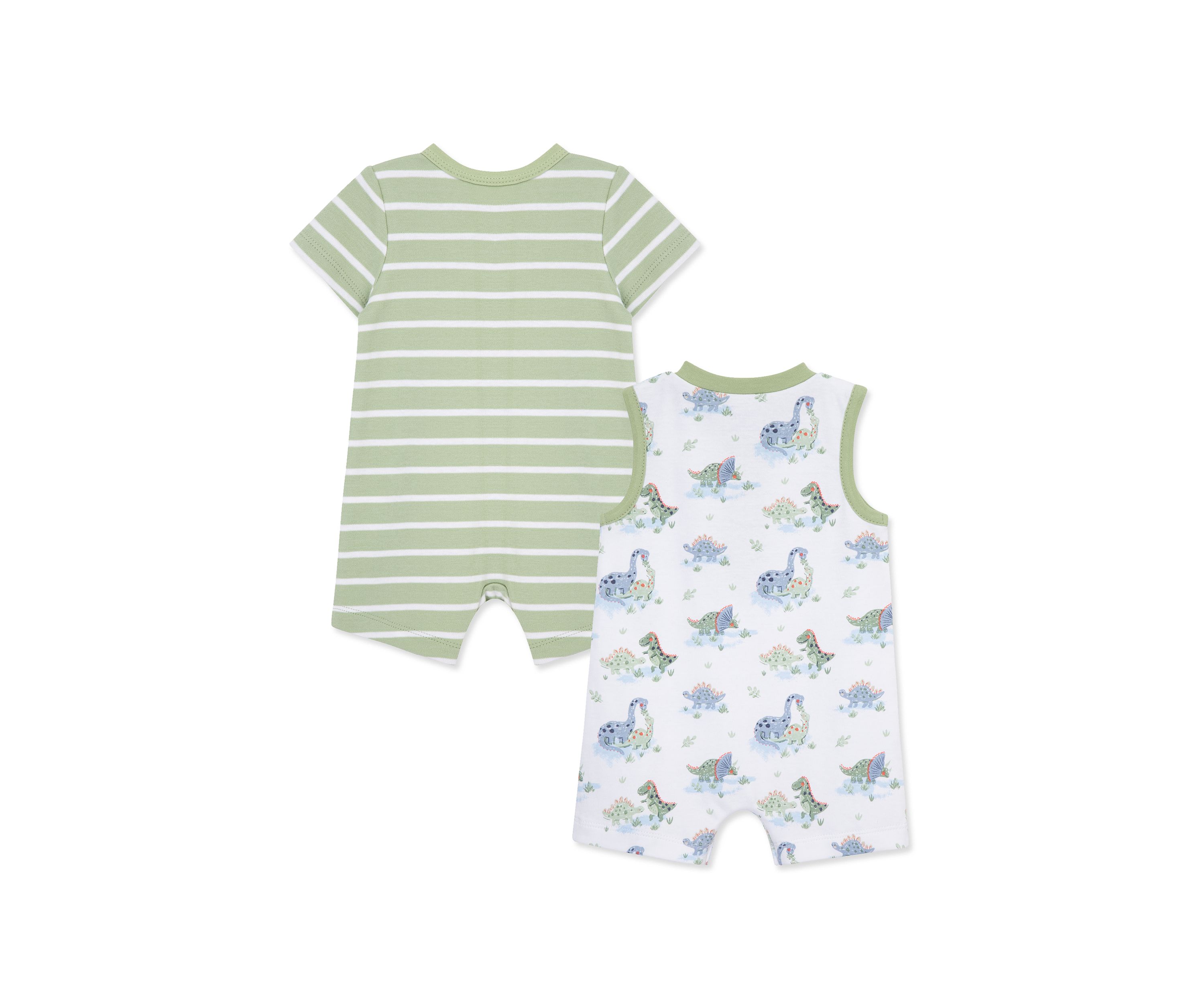 Baby Boys Dinos Two Pack Rompers