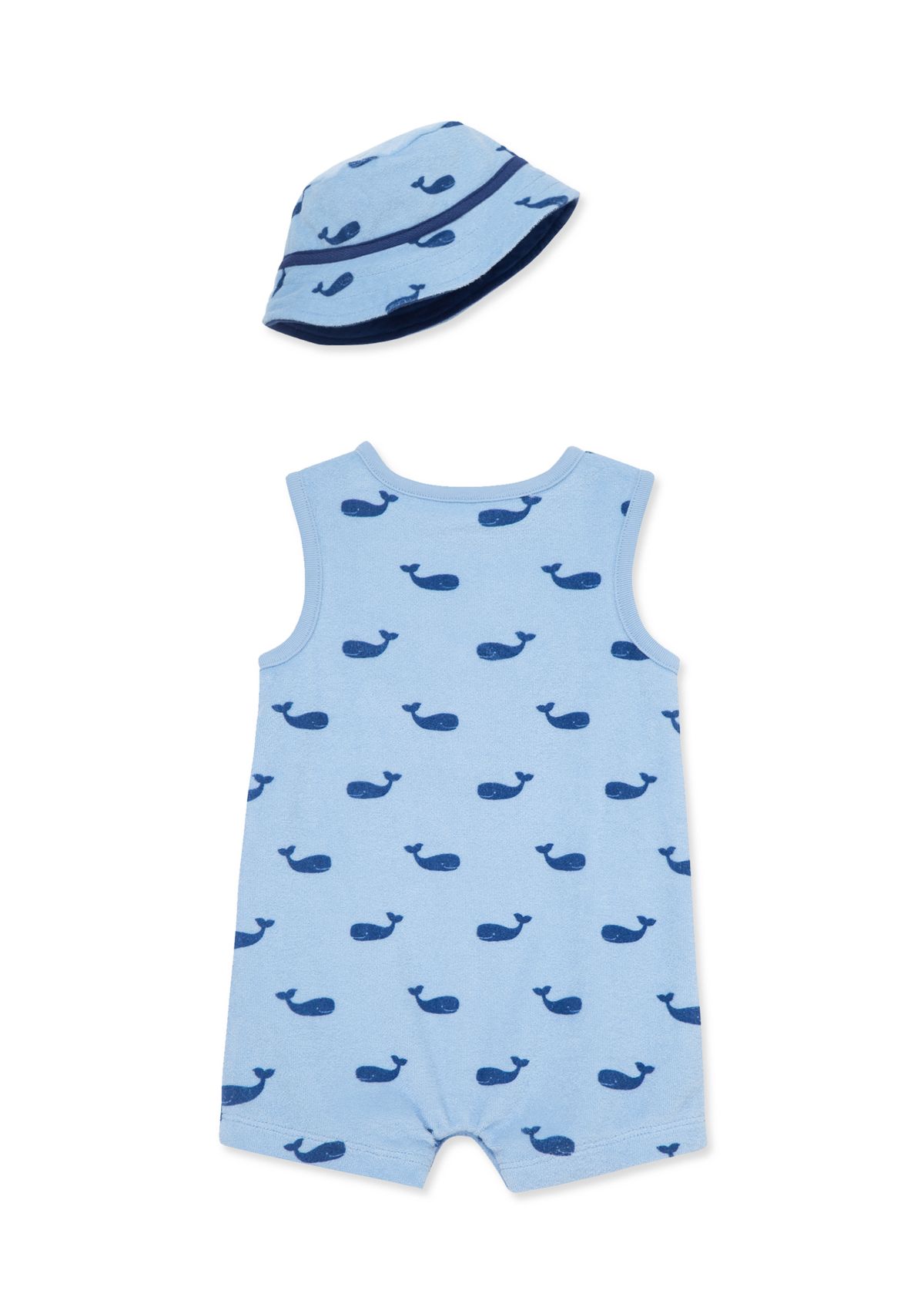 Baby Boys Whales Romper with Hat