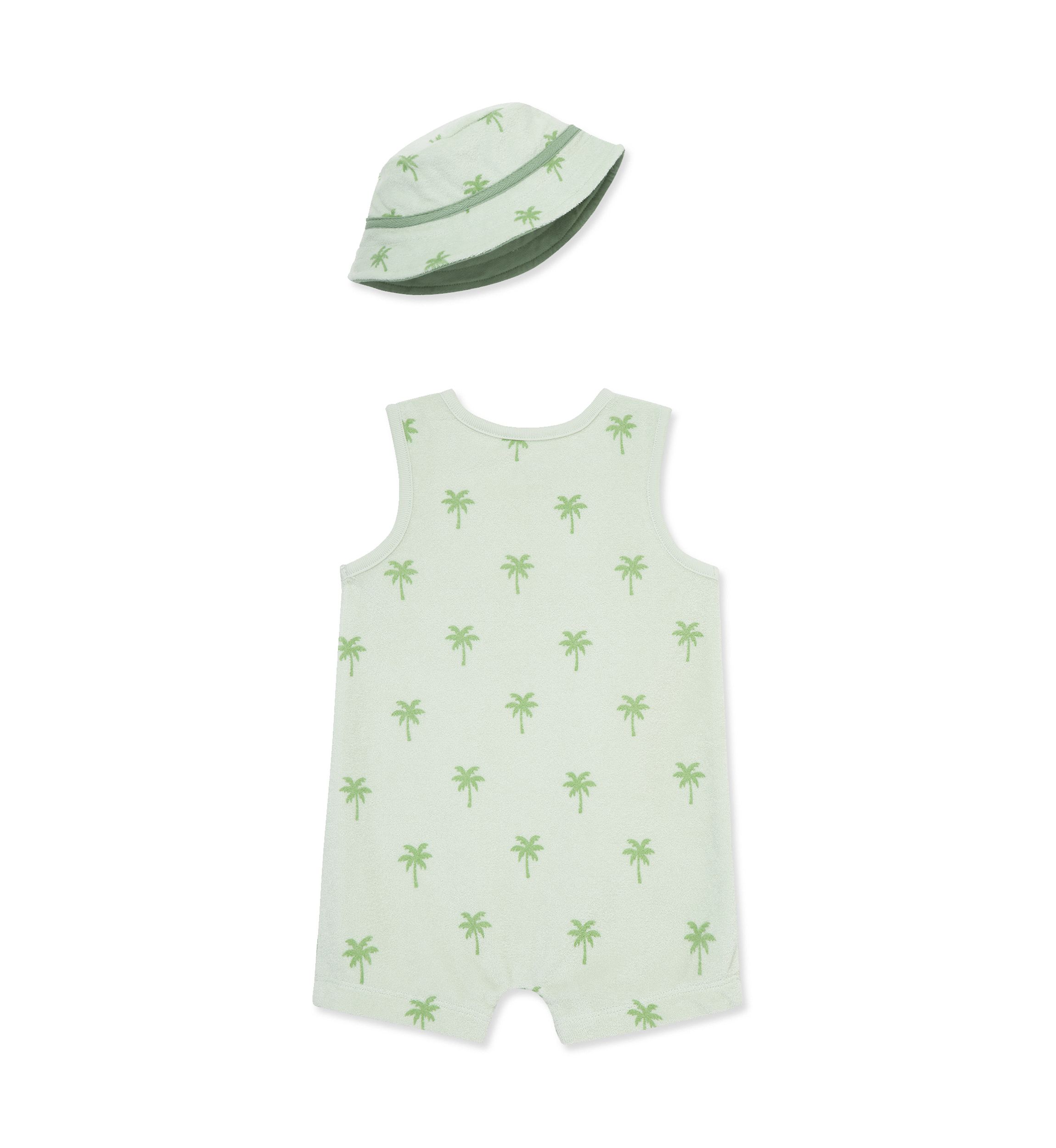 Baby Boys Palm Tree Romper with Hat