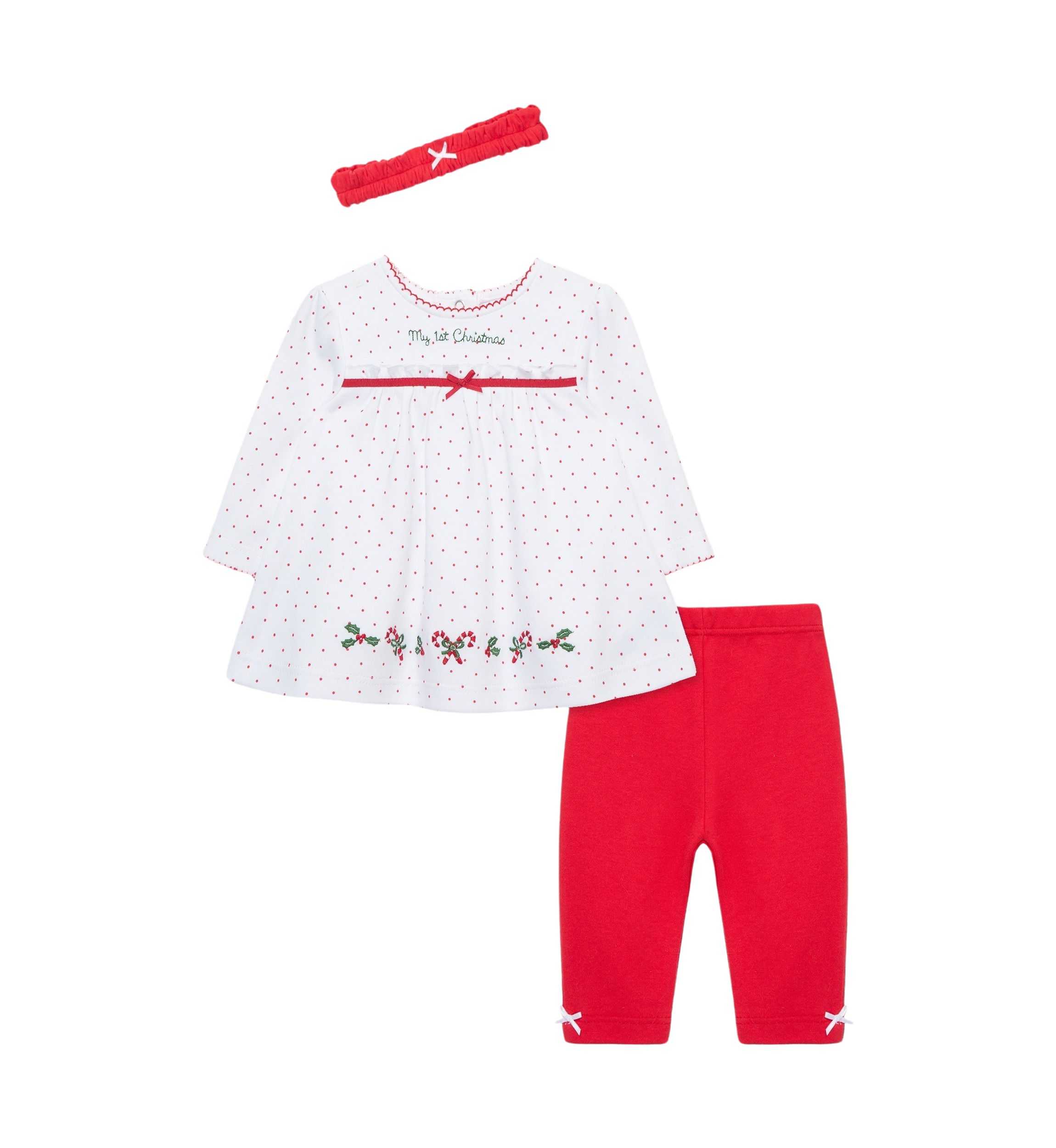 Baby Girls Holly Top and Leggings Set with Headband