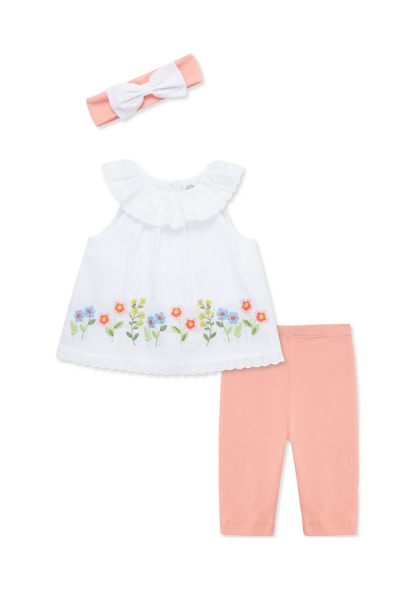 Baby Girls Floral Border Set with Headband