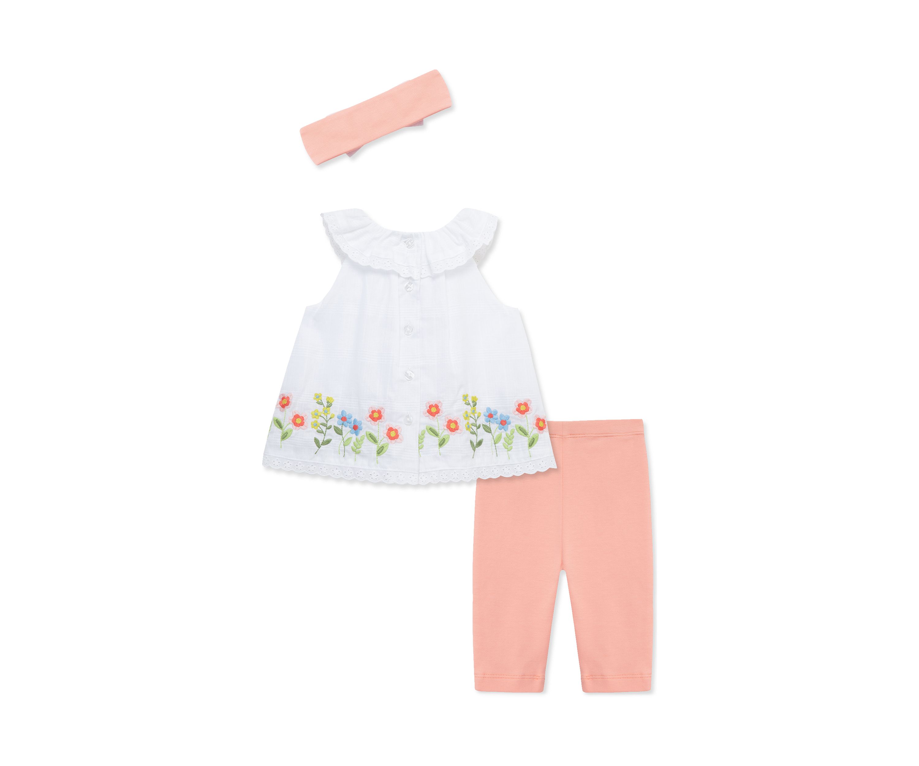 Baby Girls Floral Border Set with Headband