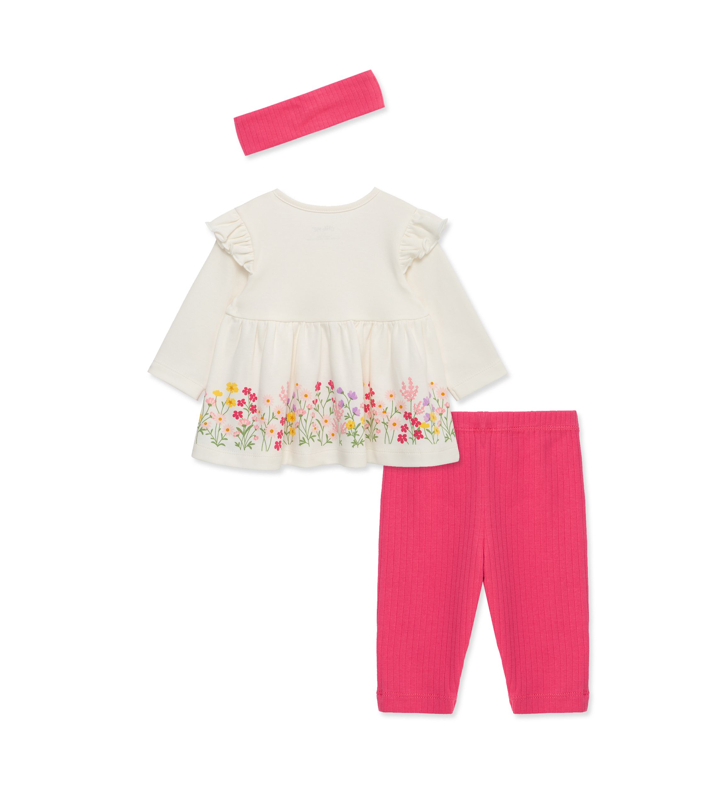 Baby Girls Floral Border Tunic Set with Headband