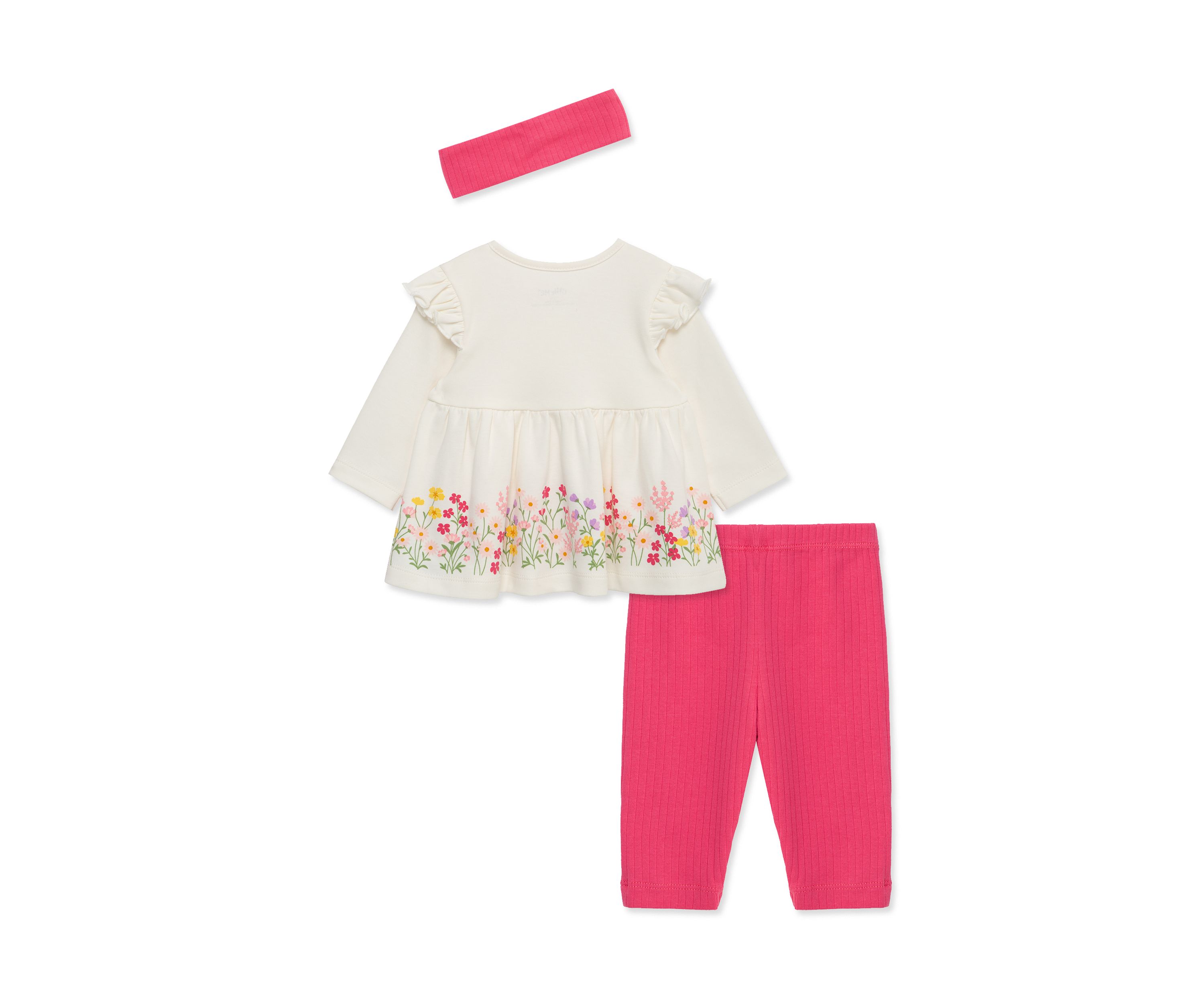 Baby Girls Floral Border Tunic Set with Headband