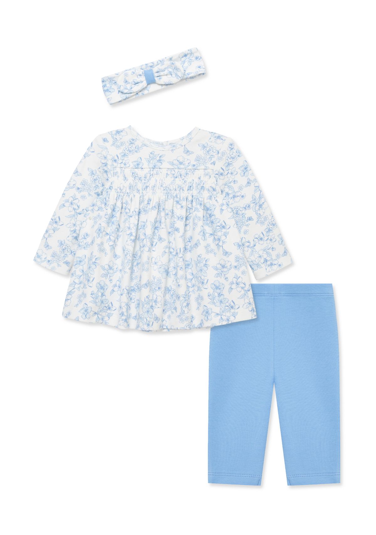 Baby Girls Smocked Tunic Set with Headband