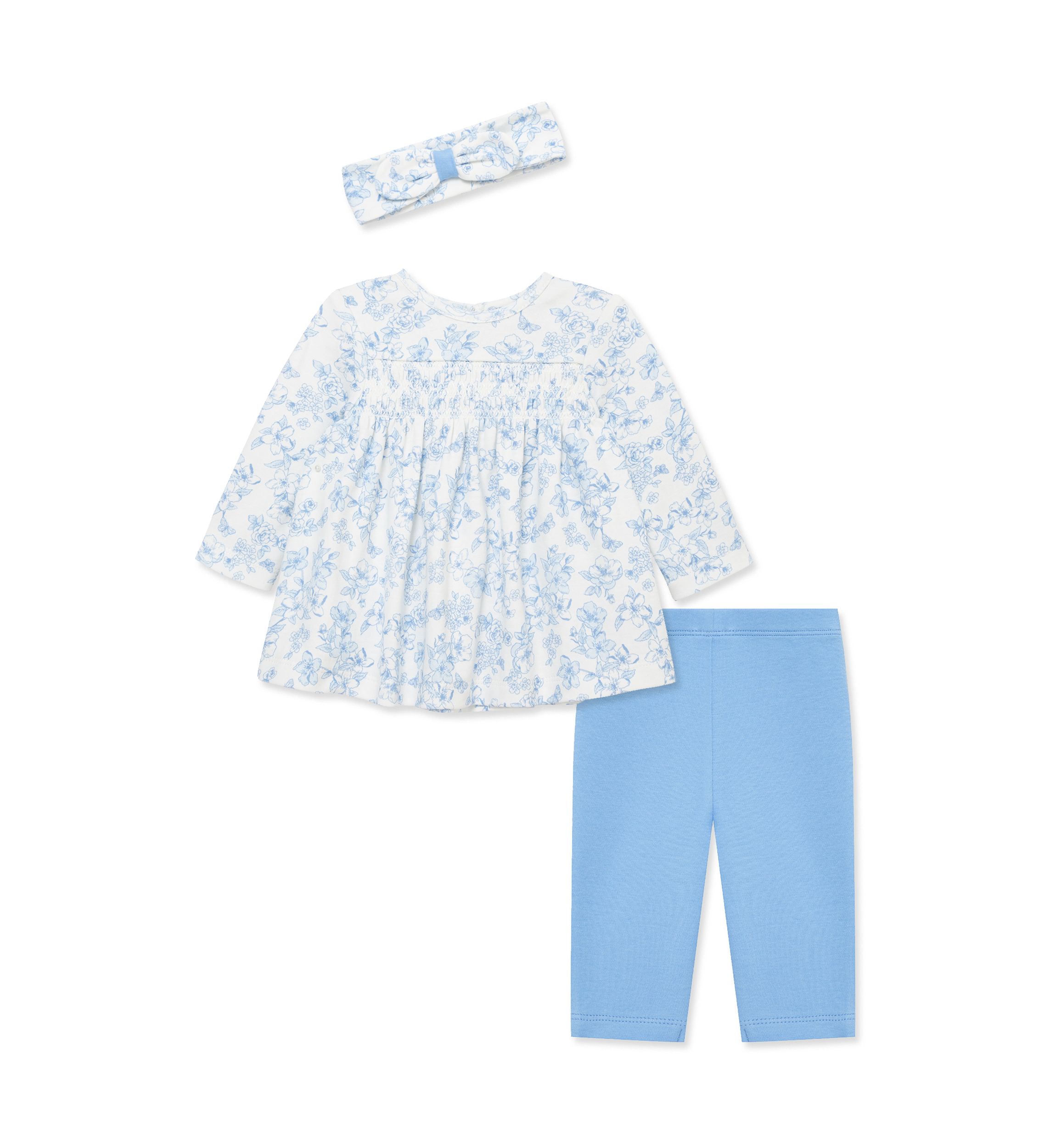 Baby Girls Smocked Tunic Set with Headband