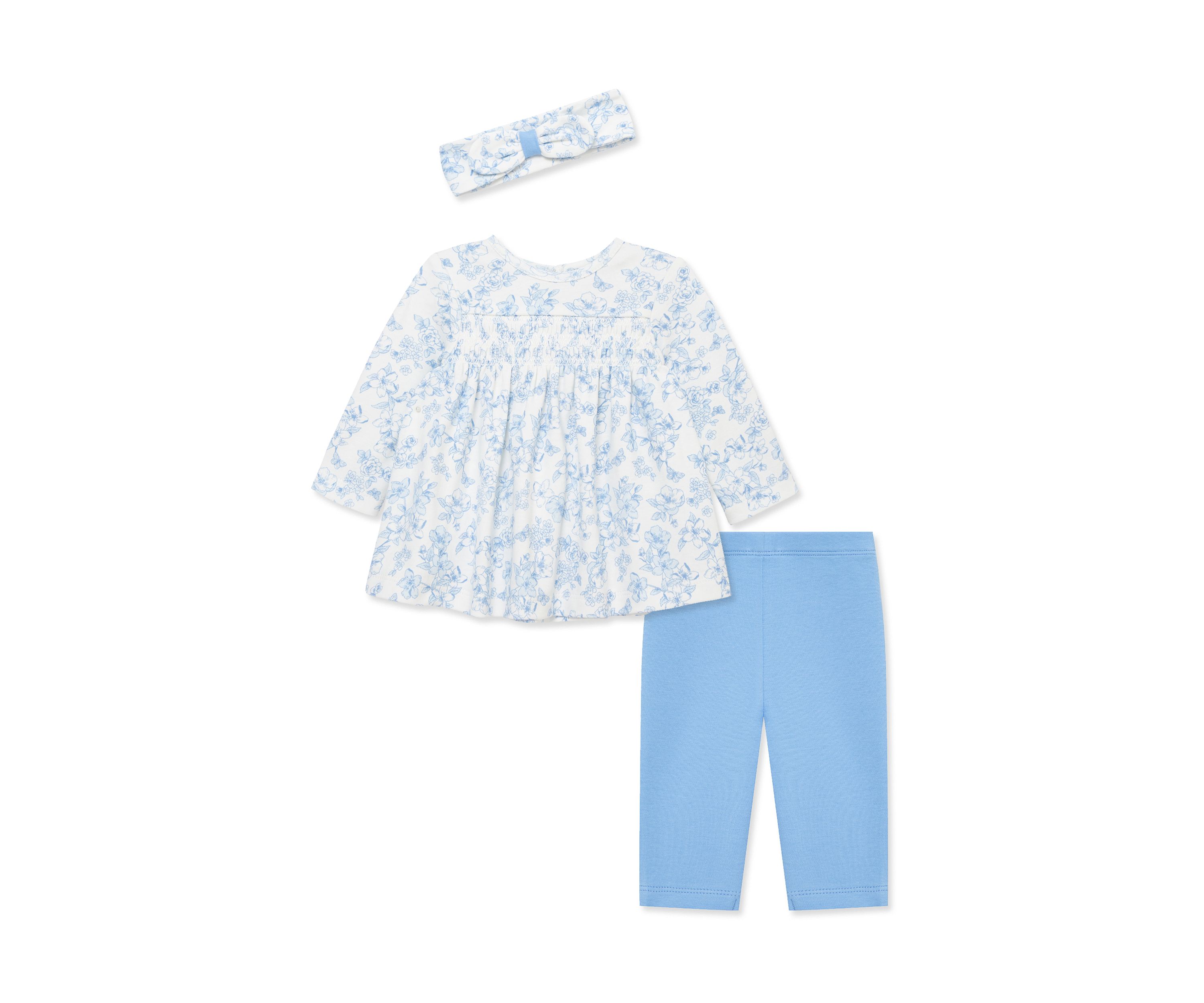 Baby Girls Smocked Tunic Set with Headband