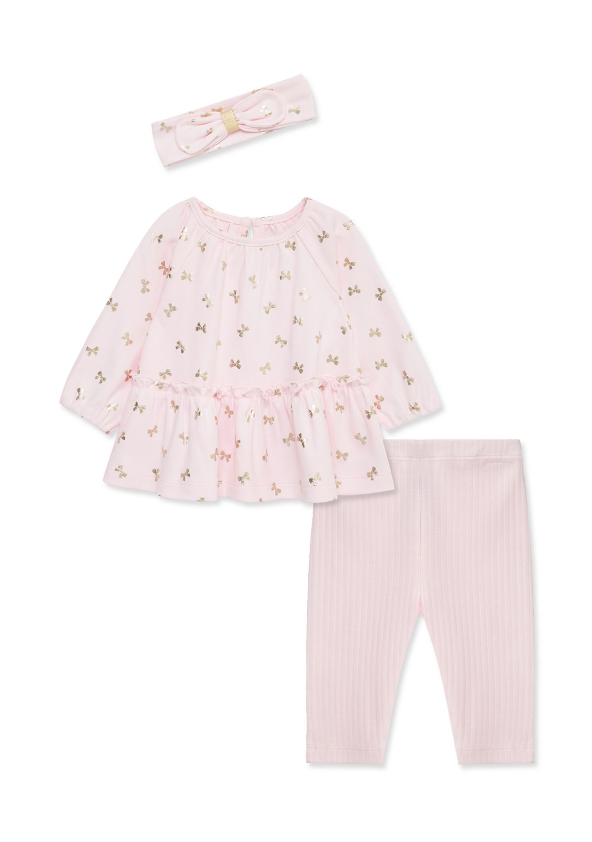 Baby Girls Bow Shine Tunic Set with Headband