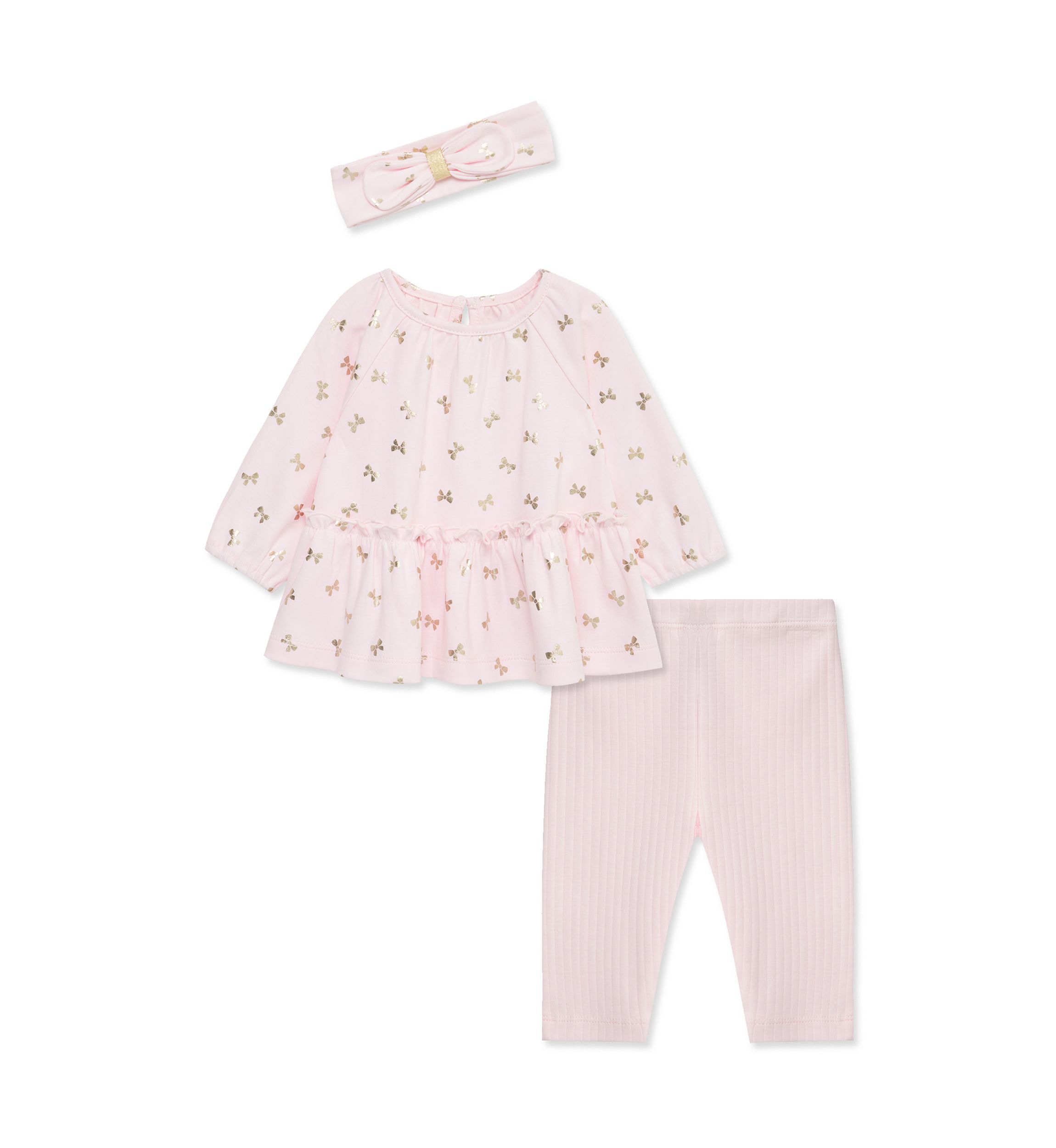 Baby Girls Bow Shine Tunic Set with Headband