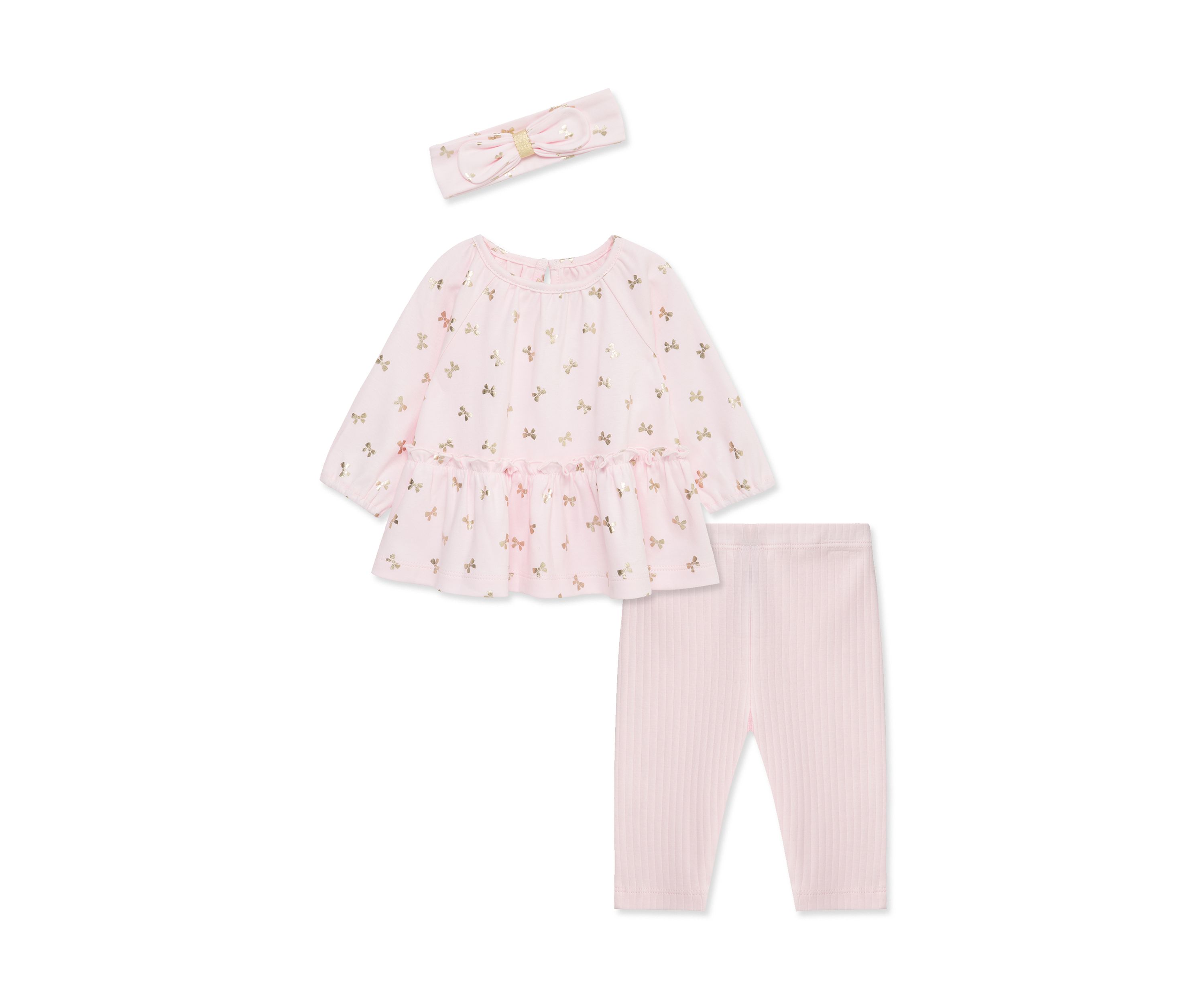 Baby Girls Bow Shine Tunic Set with Headband