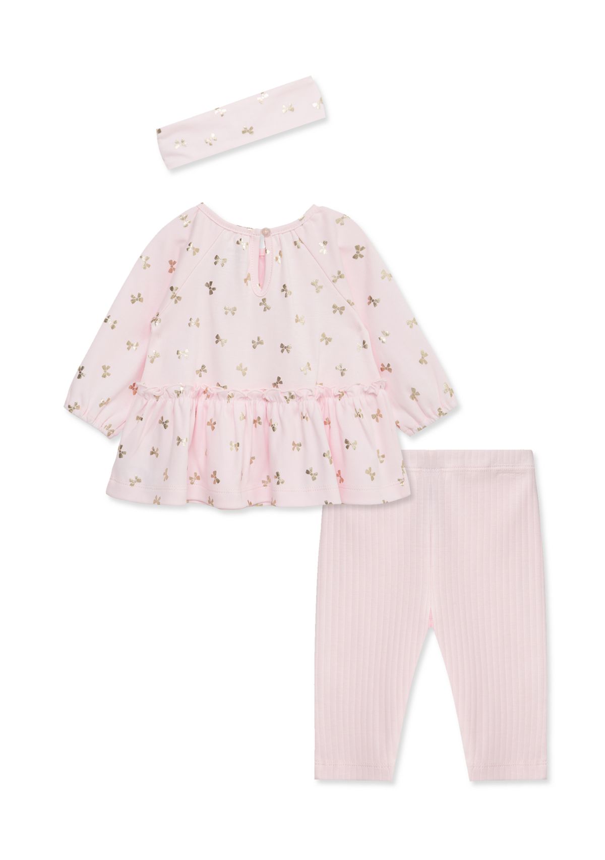 Baby Girls Bow Shine Tunic Set with Headband