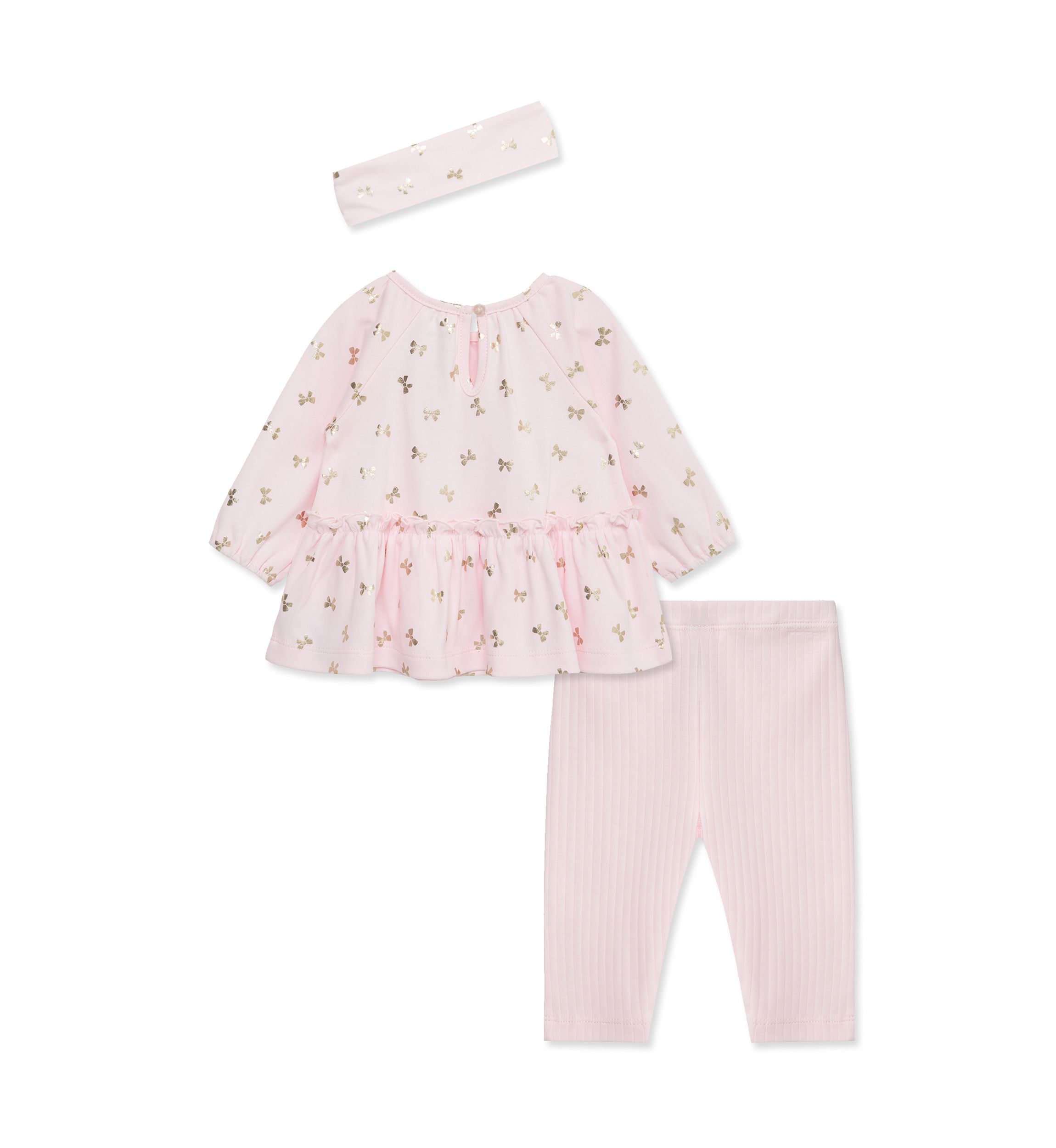 Baby Girls Bow Shine Tunic Set with Headband