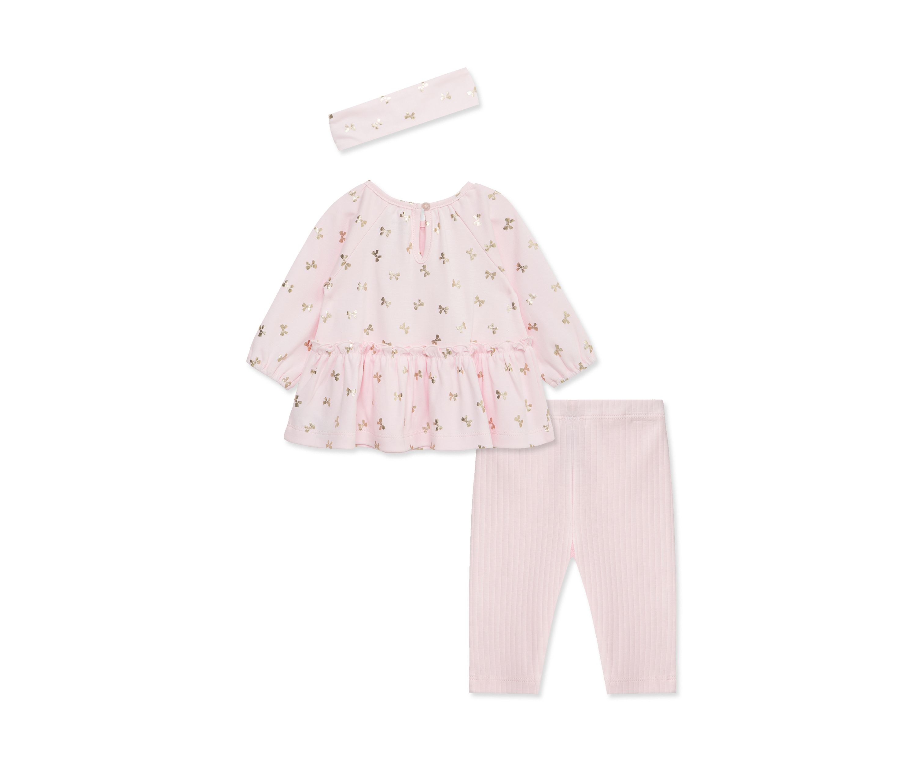 Baby Girls Bow Shine Tunic Set with Headband