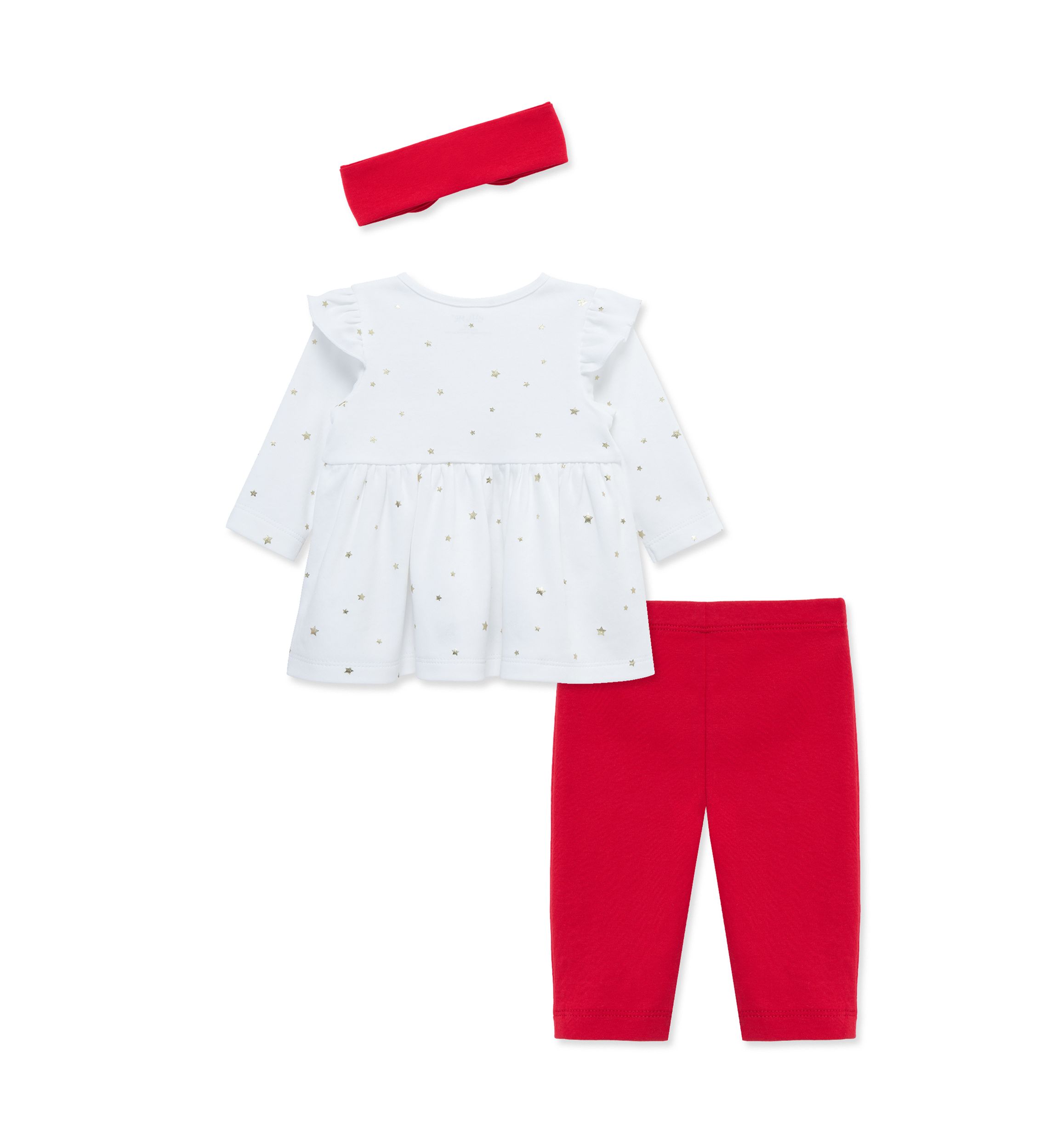 Baby Girls Merry Top and Leggings Set with Headband