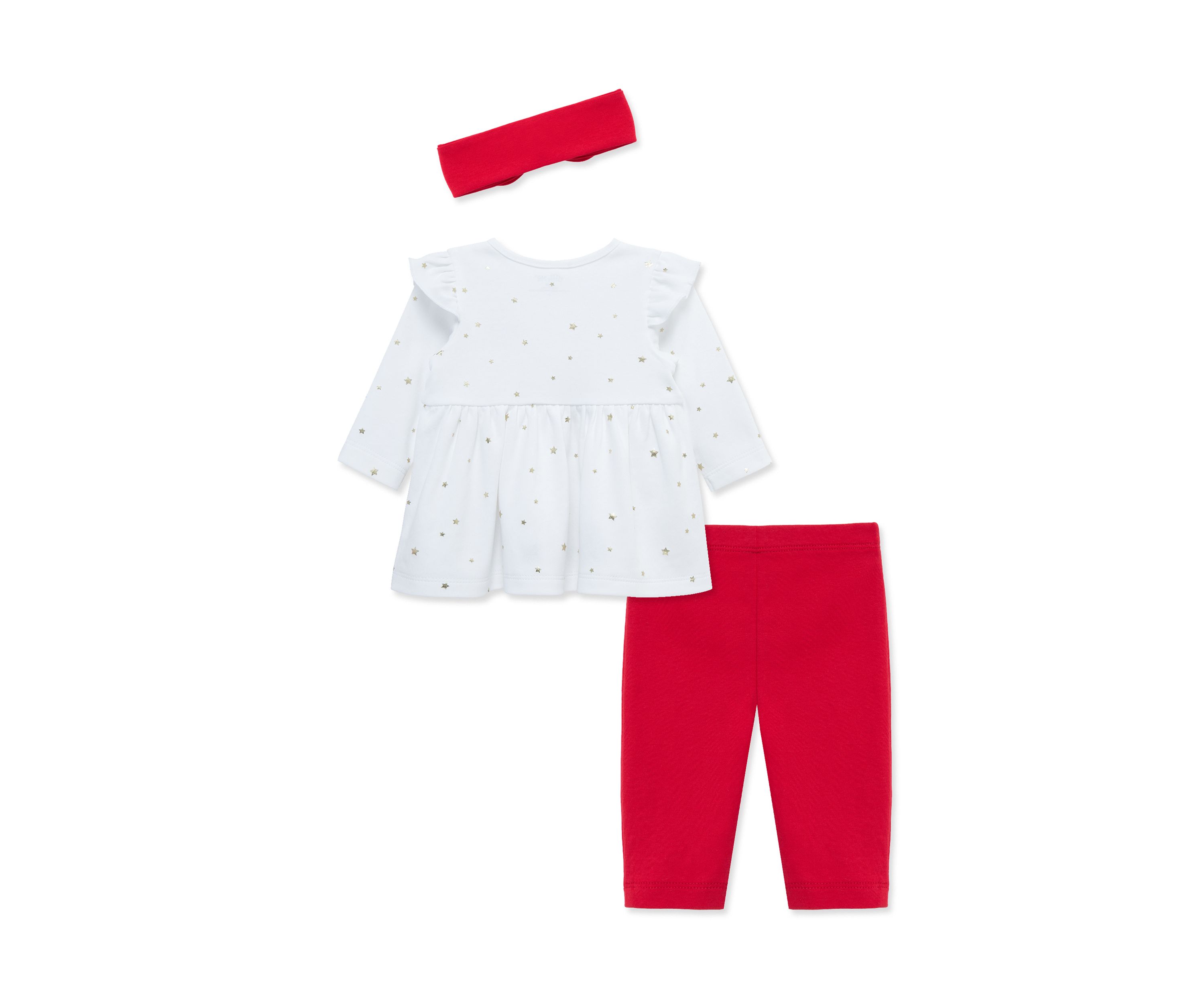 Baby Girls Merry Top and Leggings Set with Headband