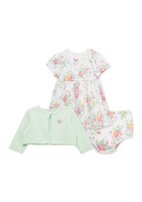 Little Me Baby Girls Bouquet Dress Set with Panty, 9 Months