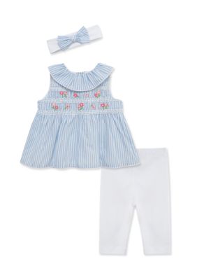 Little Me Baby Girls Smocked Floral Tunic Set, 18 Months