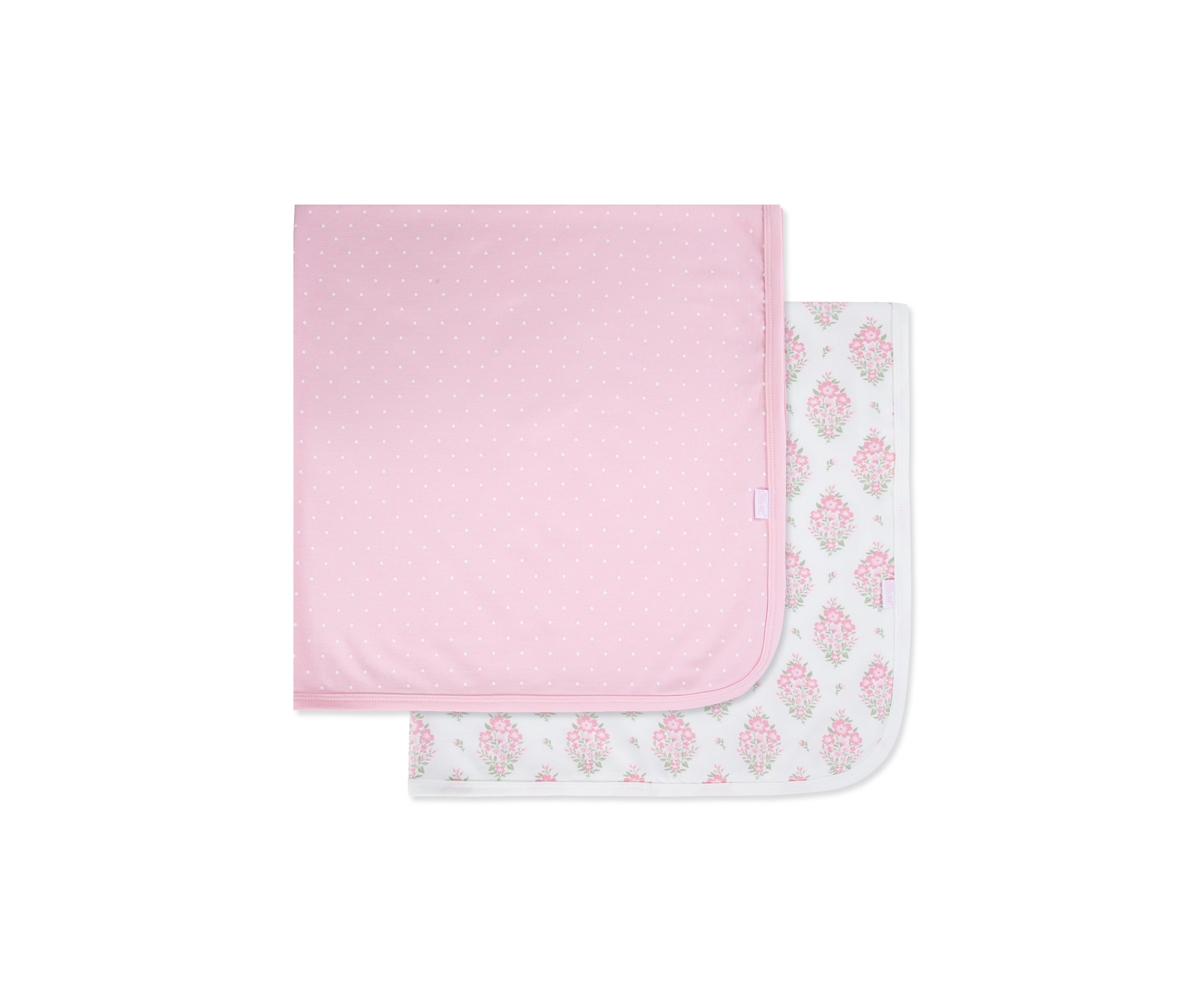 Baby Floral 2 Pack Receiving Blanket