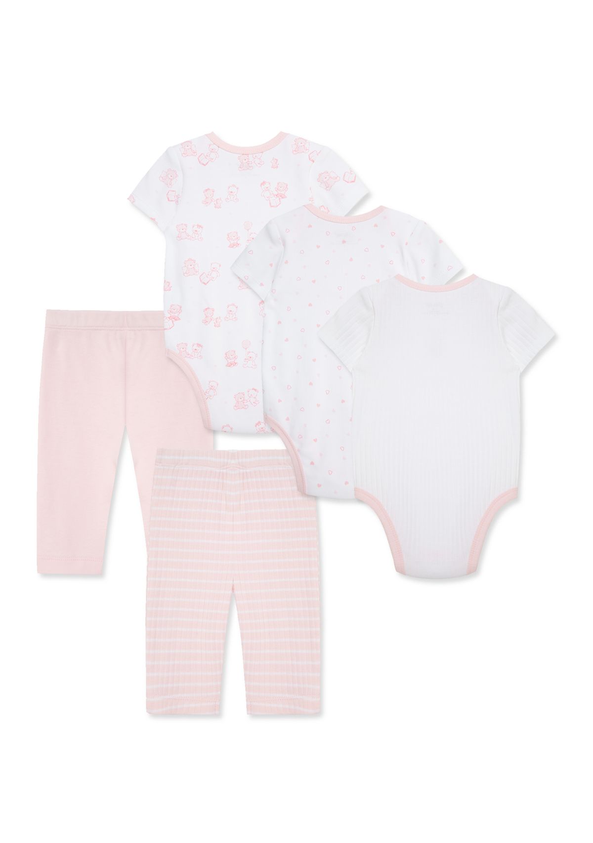 Baby Girls Bears 5 Piece Bodysuit and Pant Set