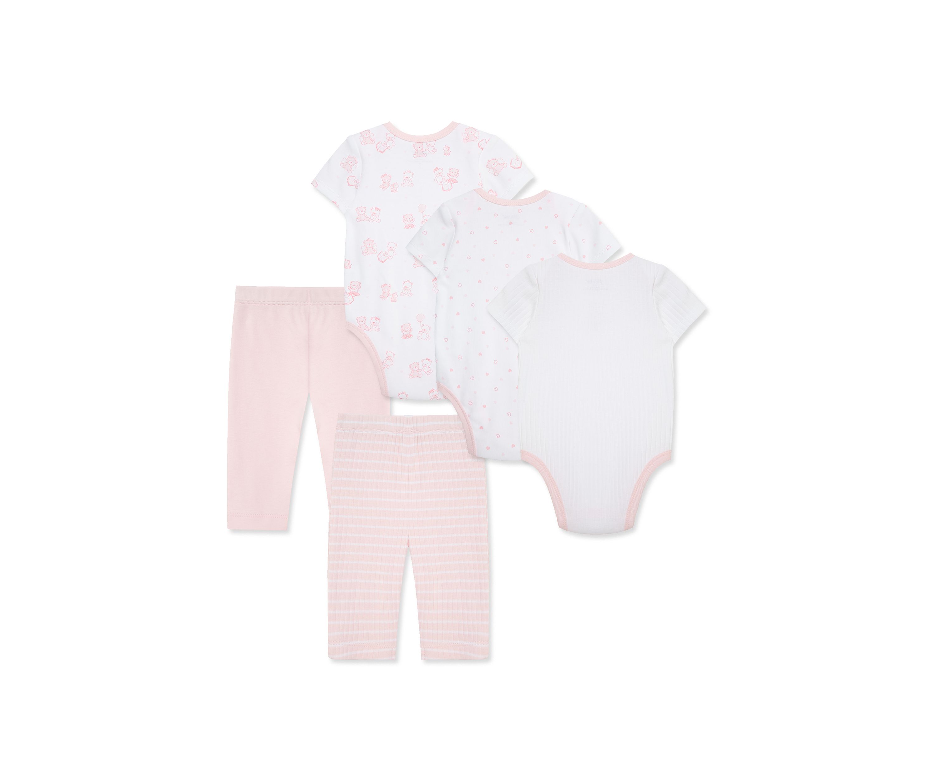 Baby Girls Bears 5 Piece Bodysuit and Pant Set