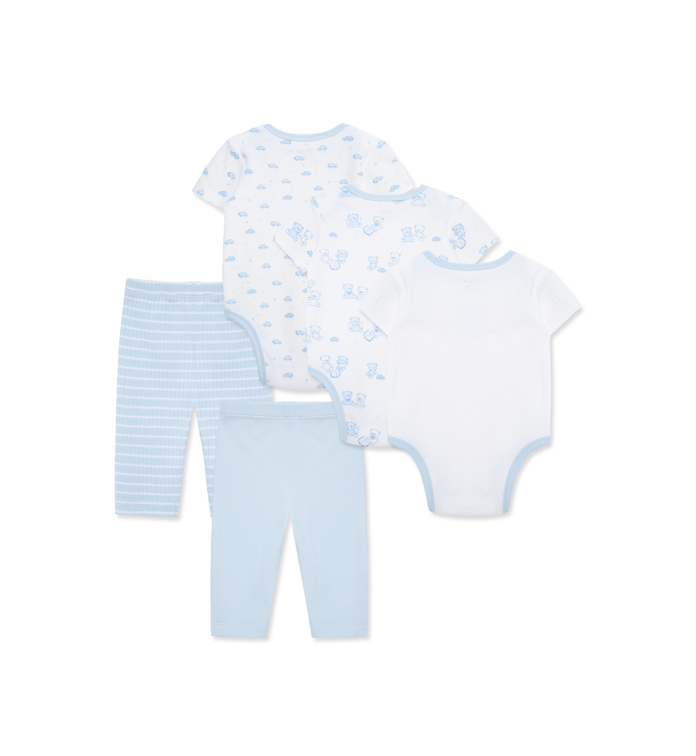 Baby Boys Bears 5 Piece Bodysuit and Pant Set