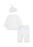 Baby World Printed Long Sleeve Shirt, Pants, and Hat Set