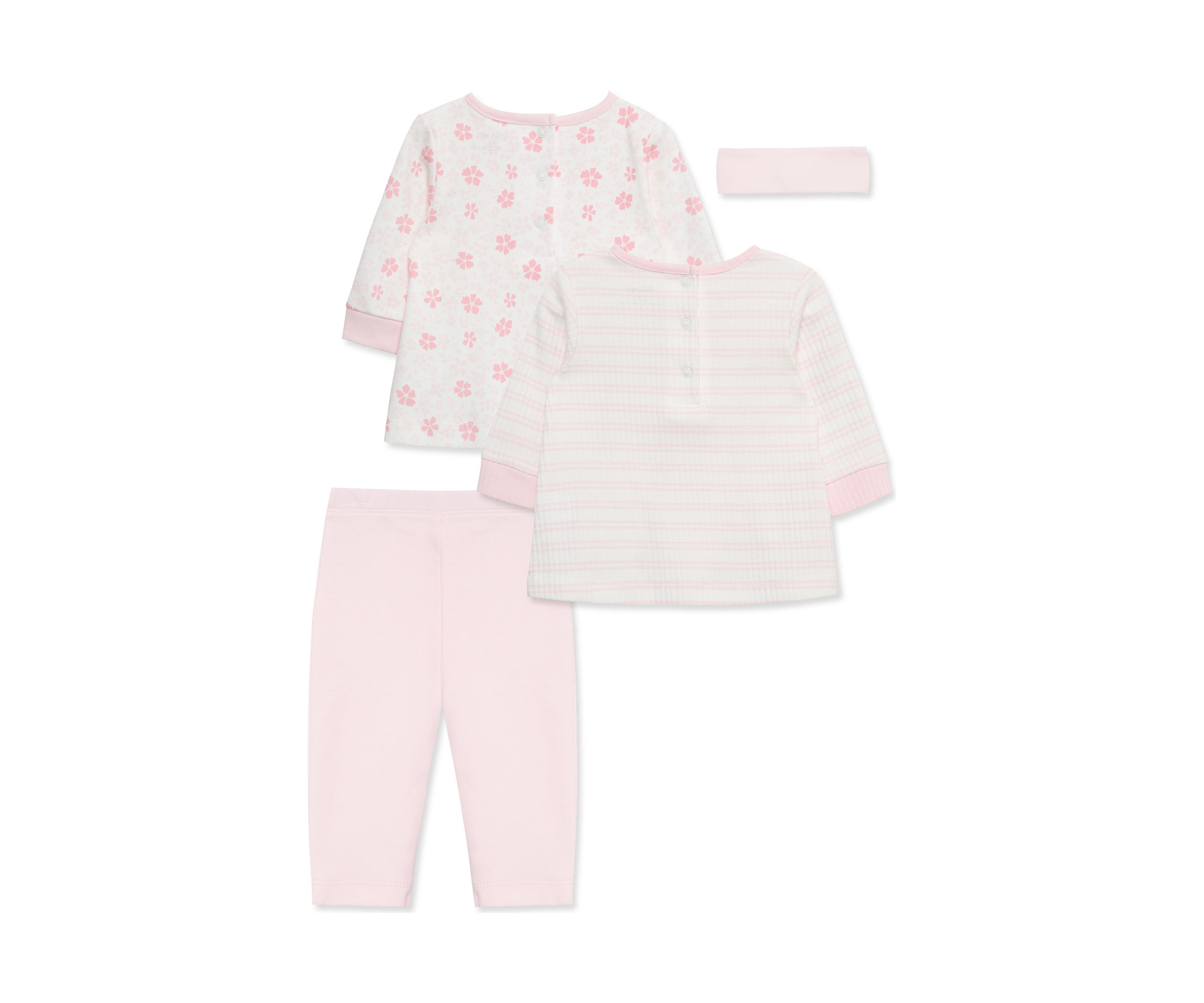 Baby Girls Petals 3 Piece Pant Set with Headband