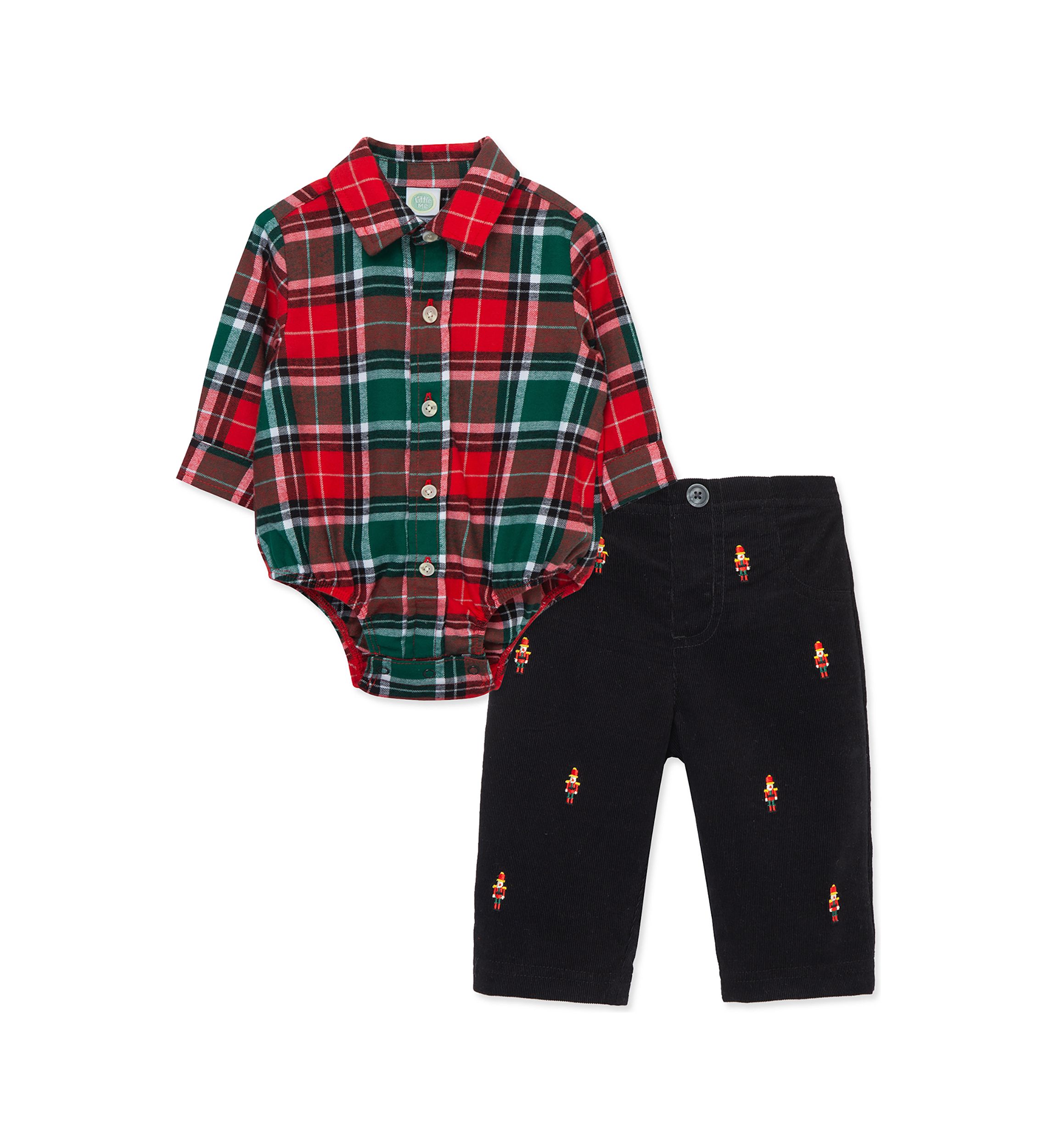 Baby Boys Merry Plaid Pants Set