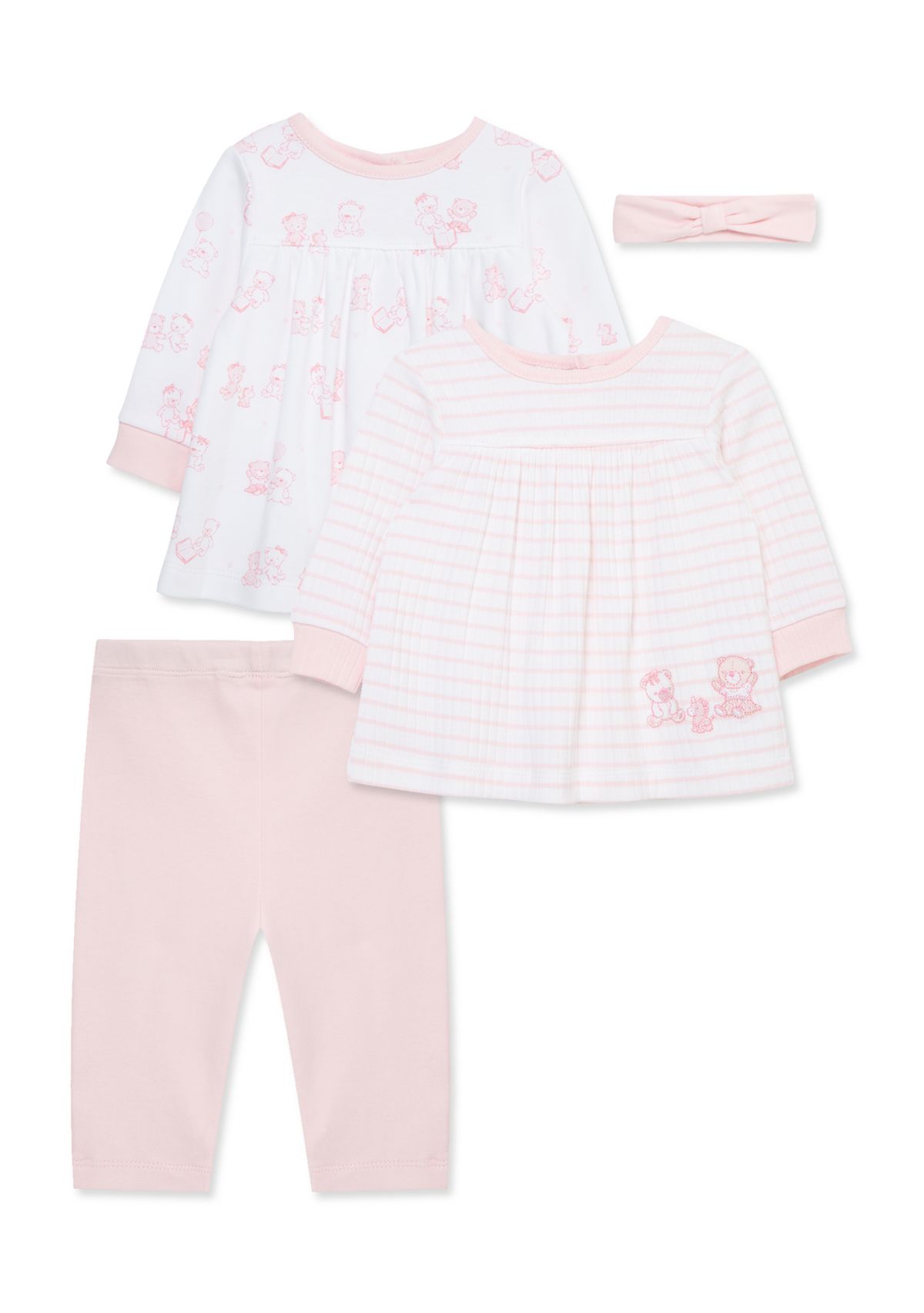 Baby Girls Bears 4-Piece Pant Set with Headband