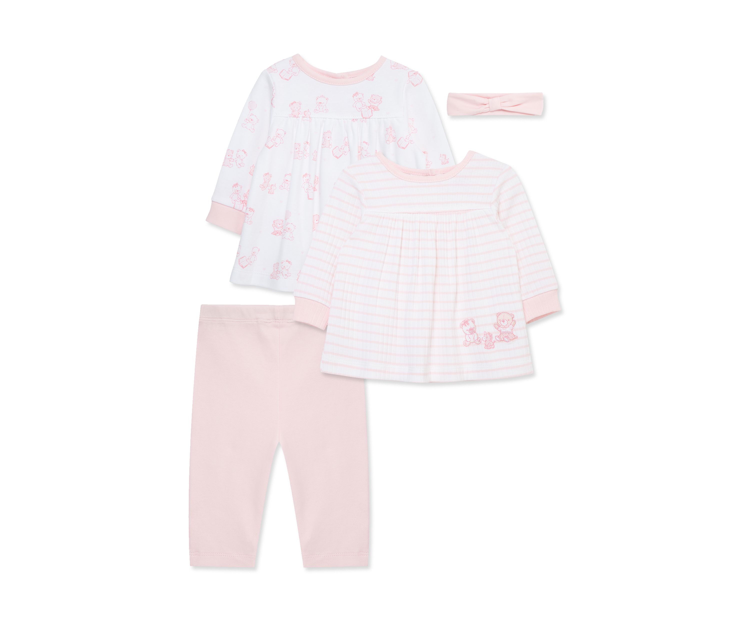 Baby Girls Bears 4-Piece Pant Set with Headband
