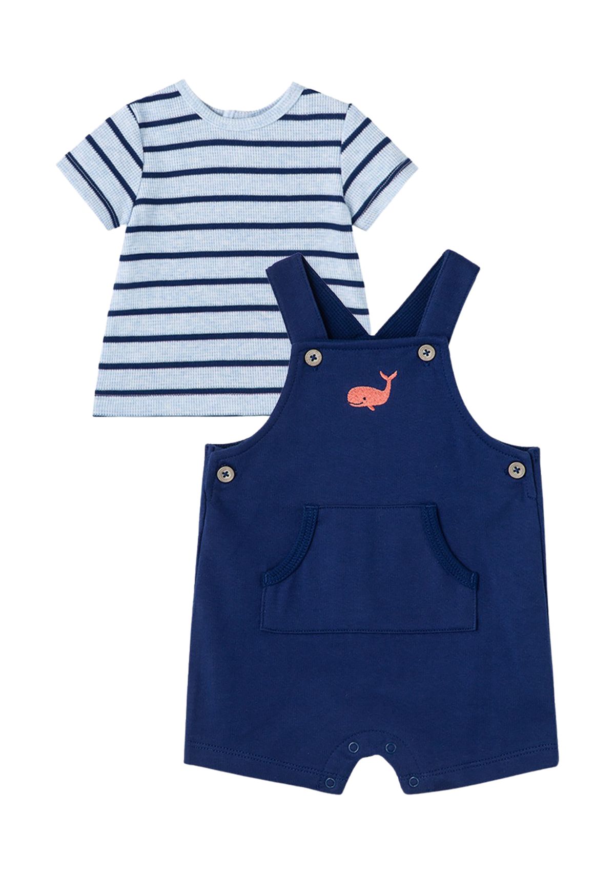 Baby Boys Whale Shortalls and T-Shirt Set