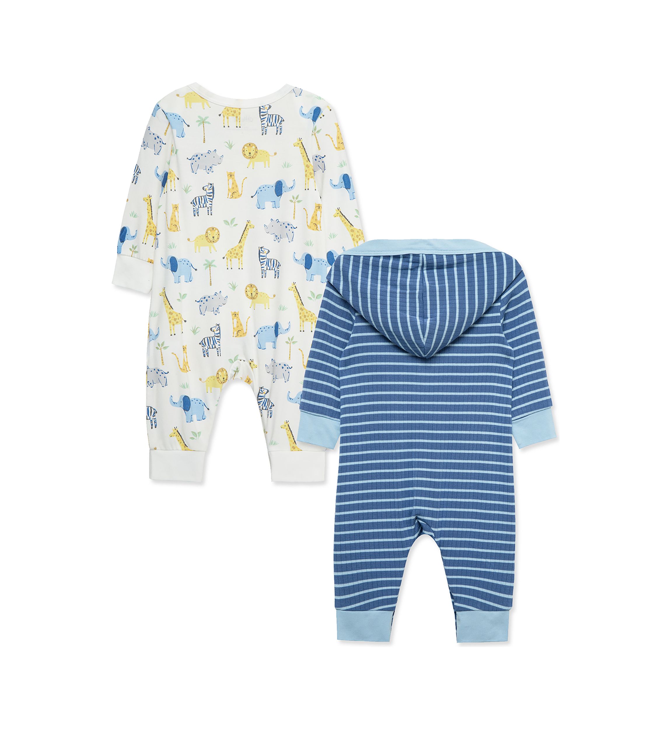 Baby Boys Jungle Fun 2 Pack Coveralls