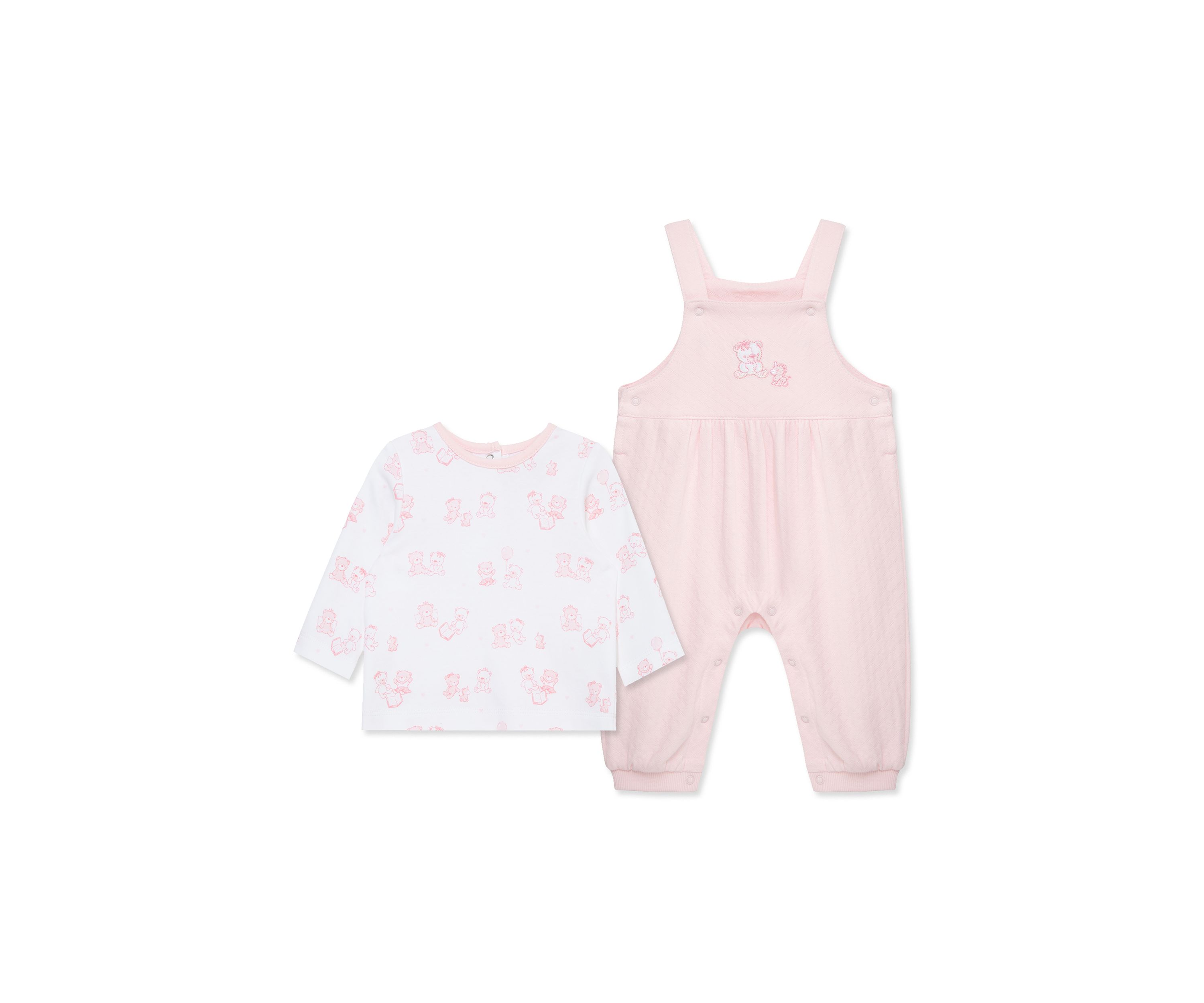 Baby Girls Bears Overall Set