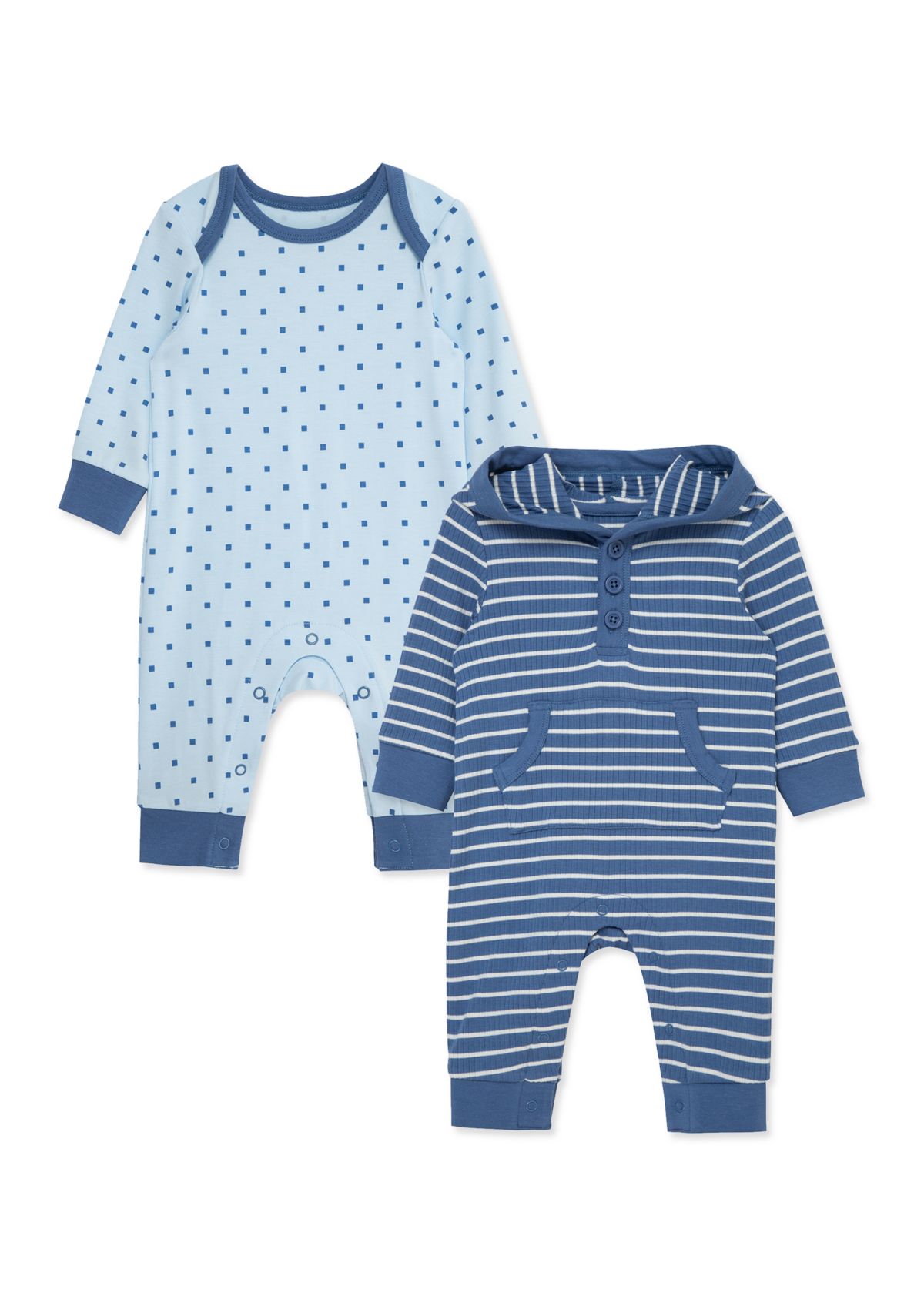 Baby Boys Geo Stripe 2 Pack Coveralls