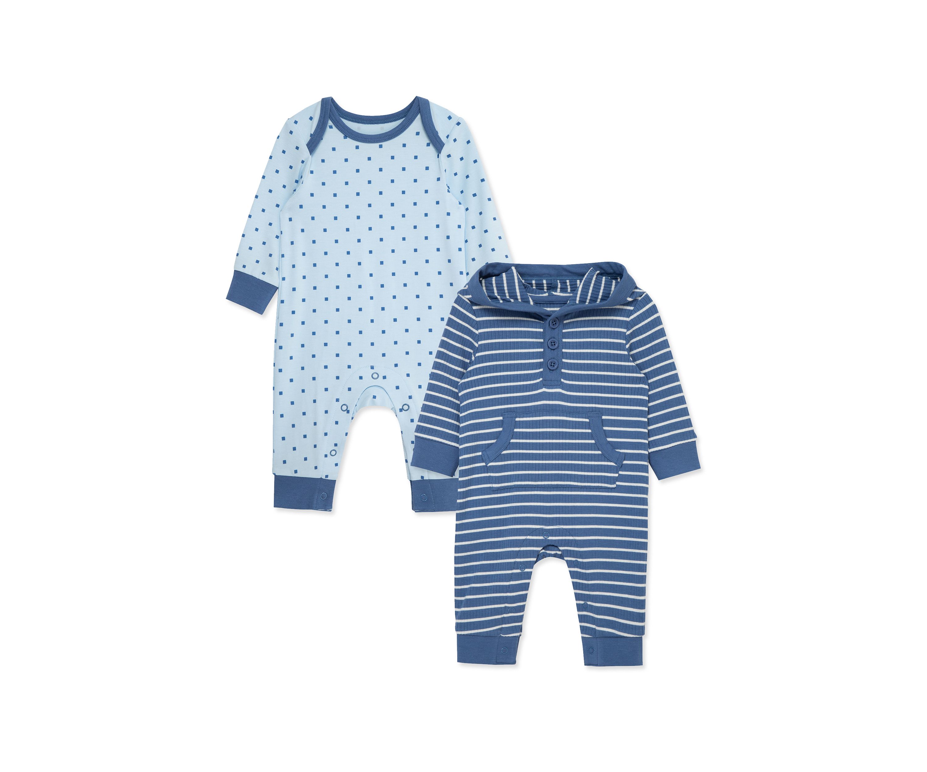 Baby Boys Geo Stripe 2 Pack Coveralls