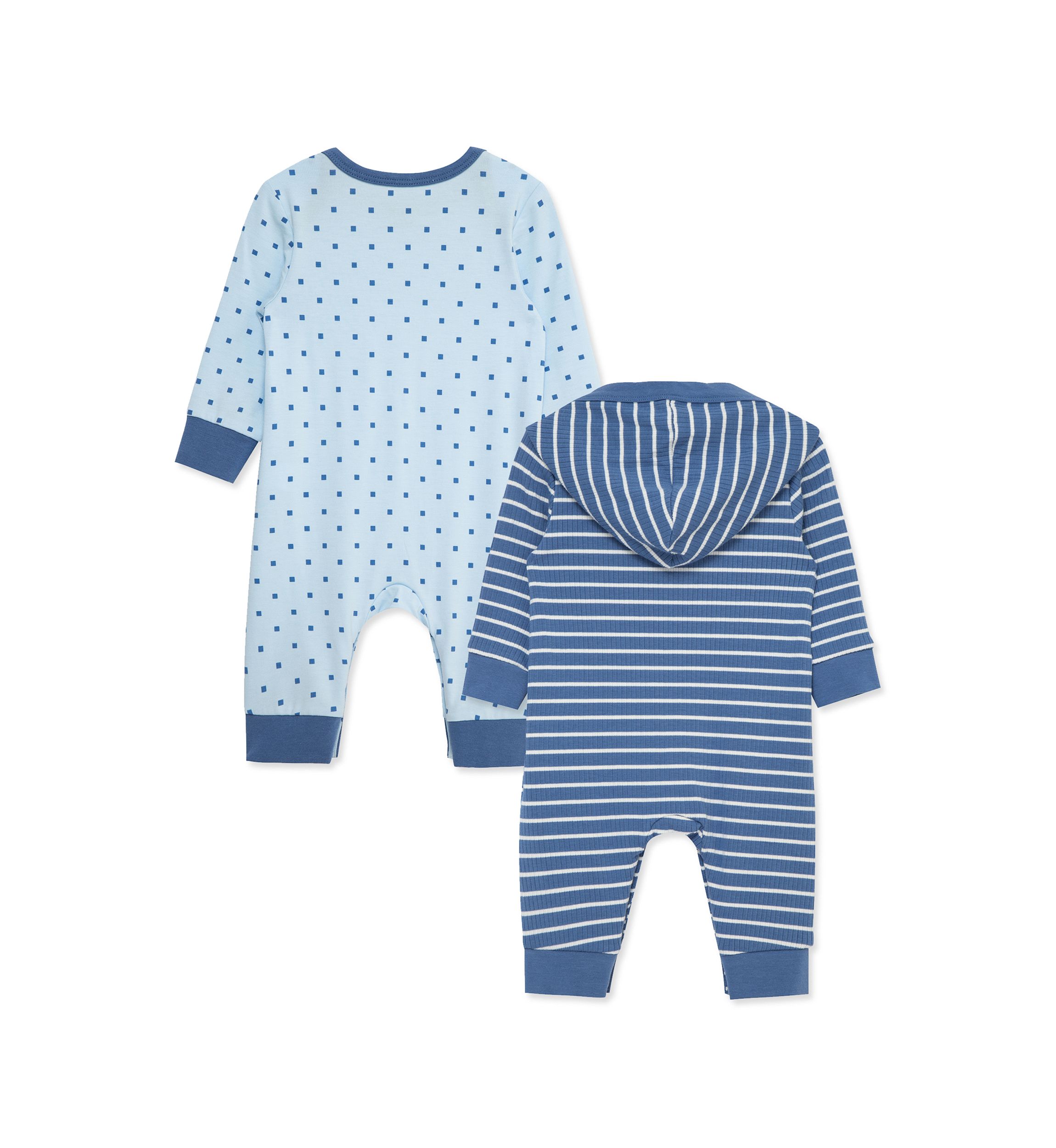Baby Boys Geo Stripe 2 Pack Coveralls