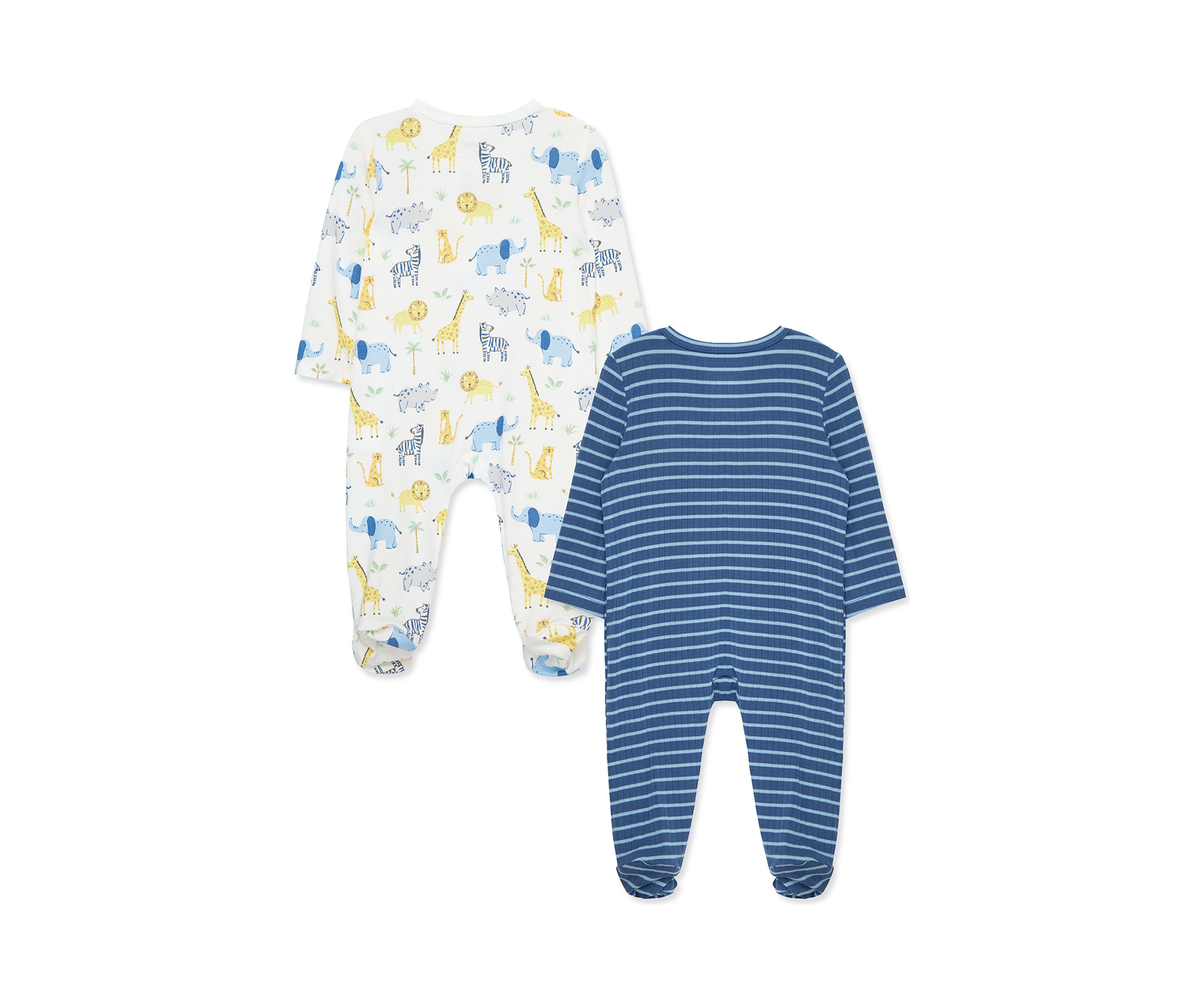 Baby Boys Jungle Fun 2 Pack Footie Pajamas
