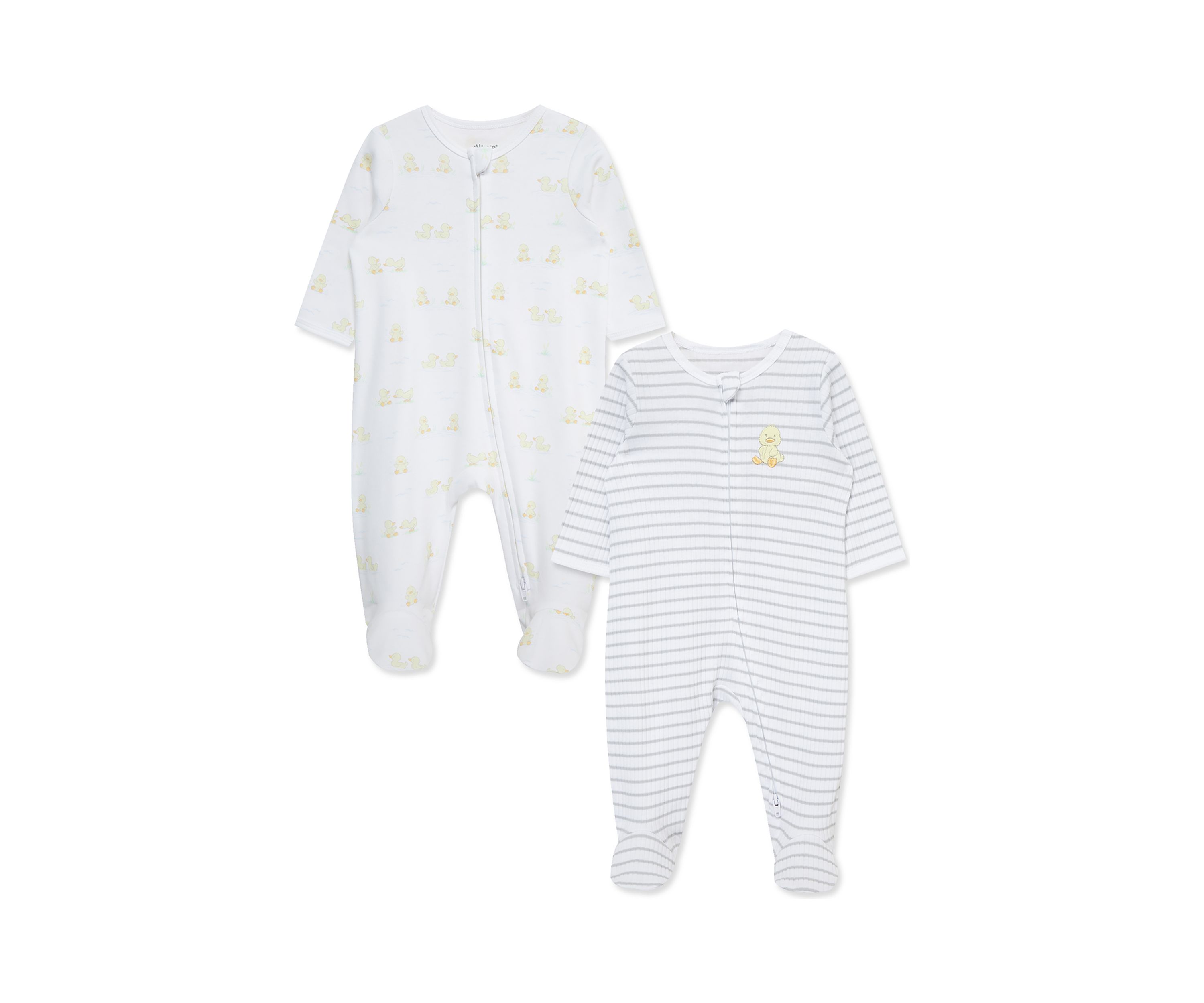 Baby Ducks Footie Pajamas - 2 Pack