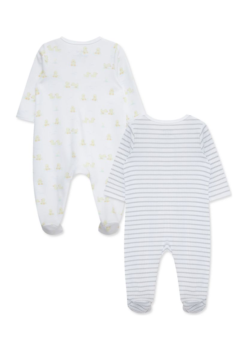 Baby Ducks Footie Pajamas - 2 Pack