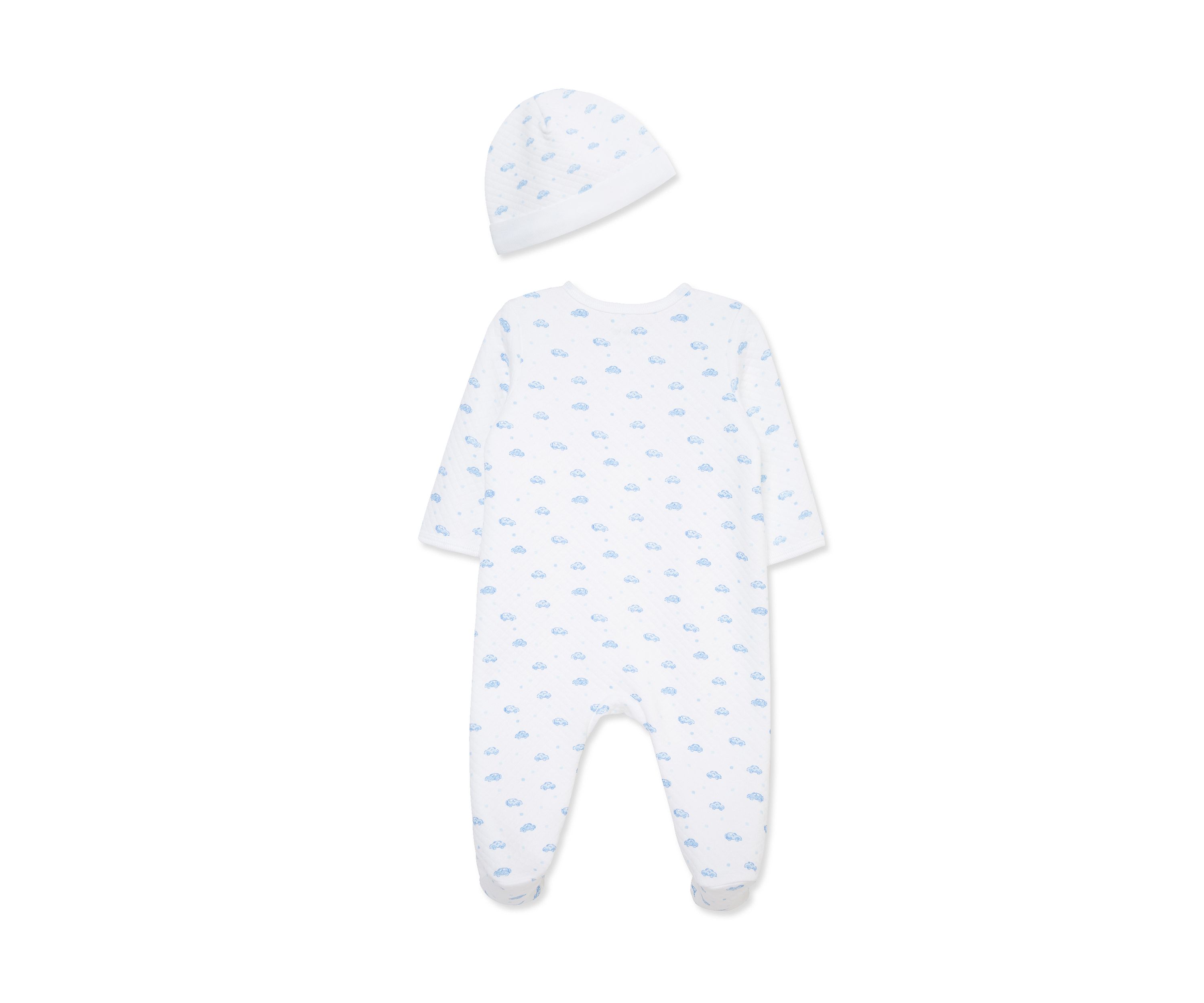 Baby Boys Cars Quilt Footie with Hat