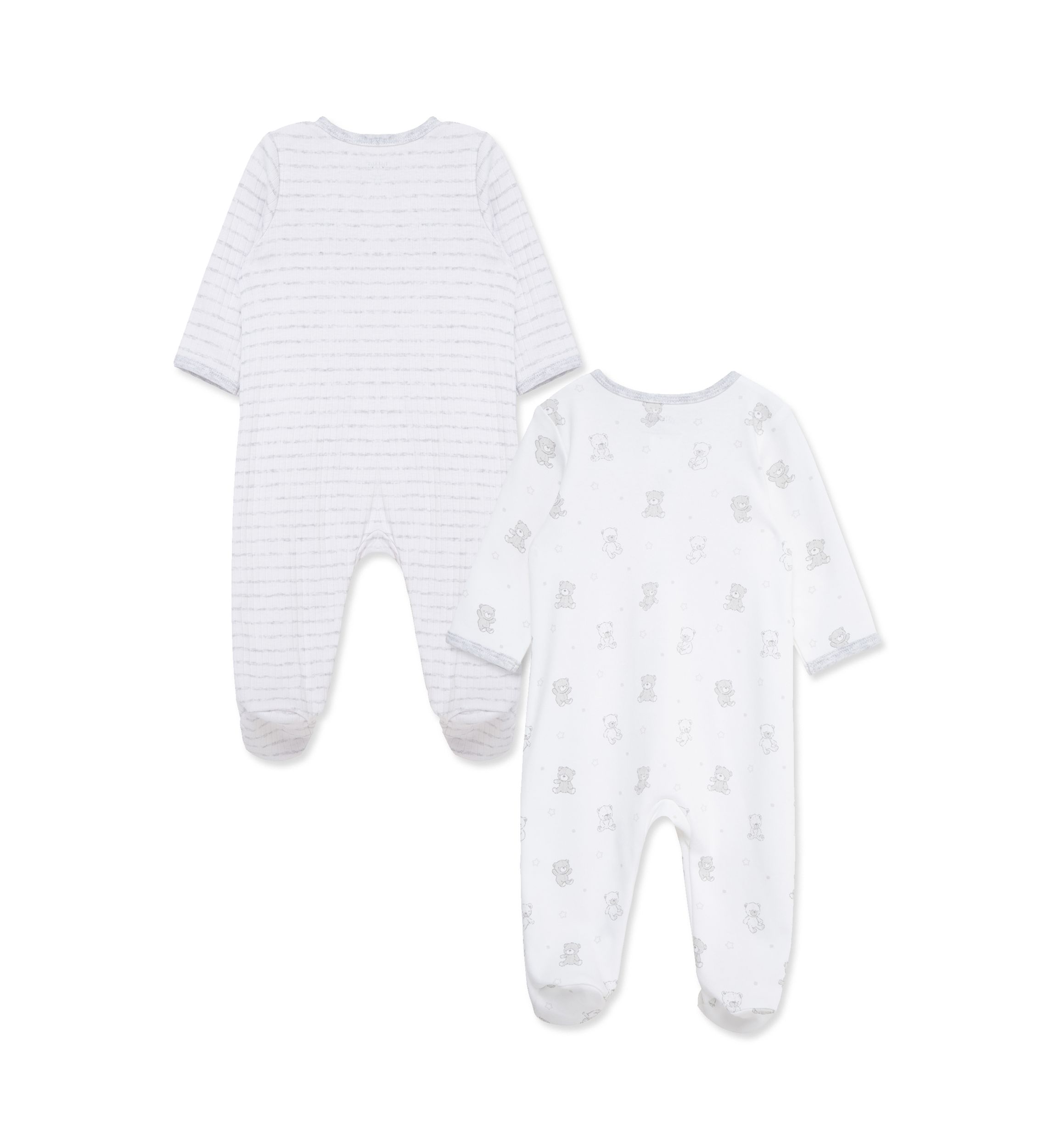 Baby Boys Bears 2 Pack Footies