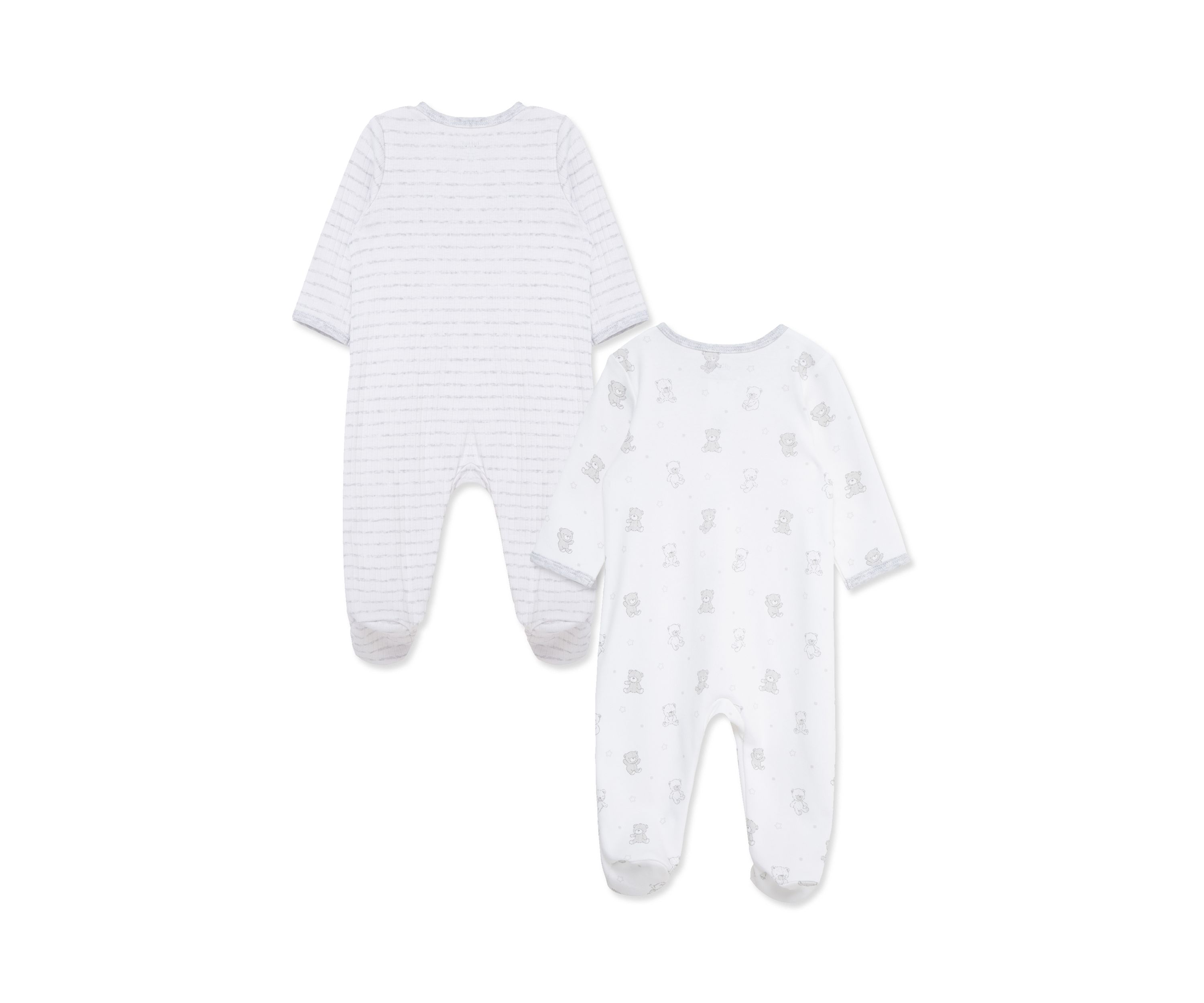 Baby Boys Bears 2 Pack Footies
