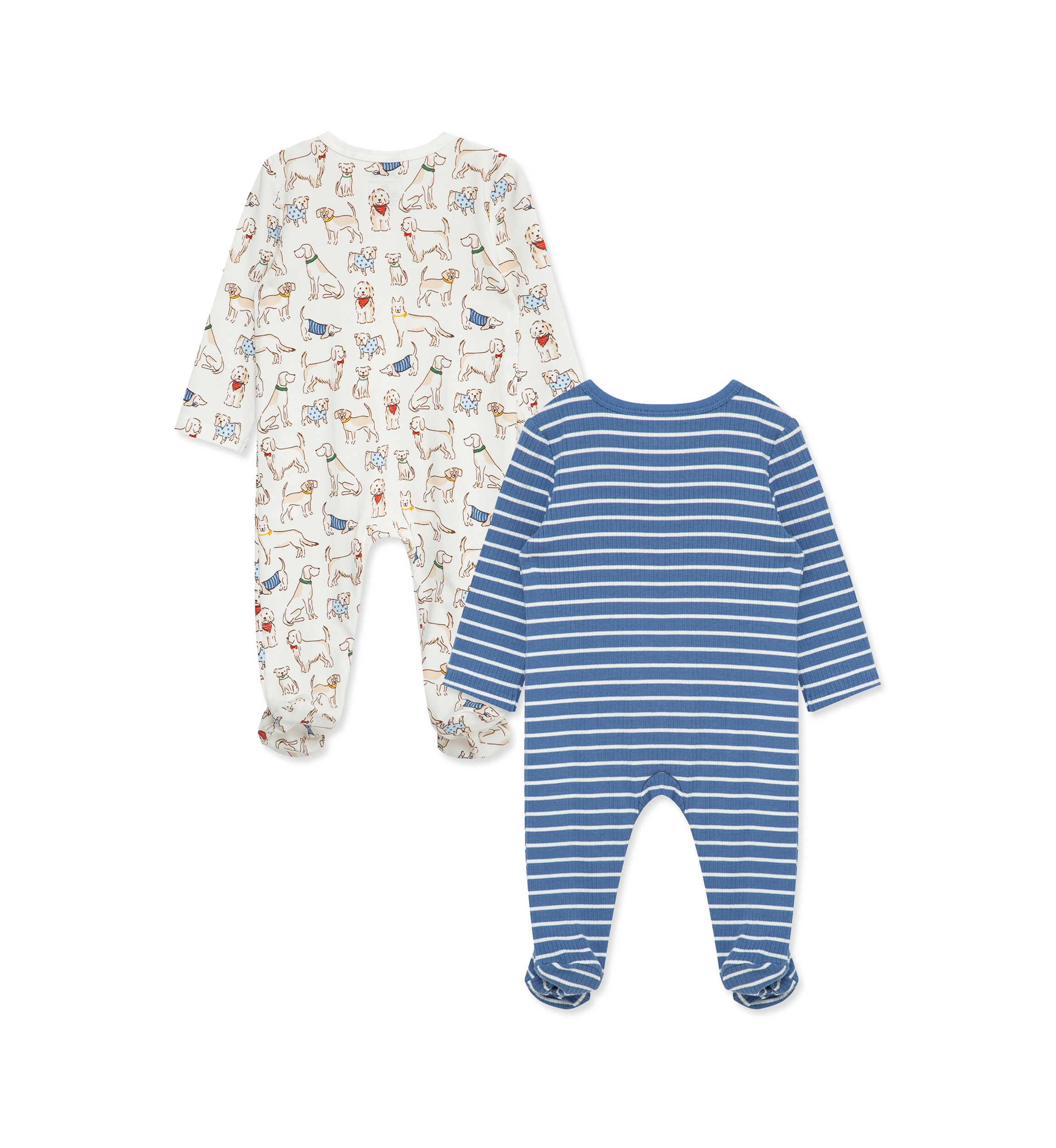 Baby Boys Pup Parade 2 Pack Footies