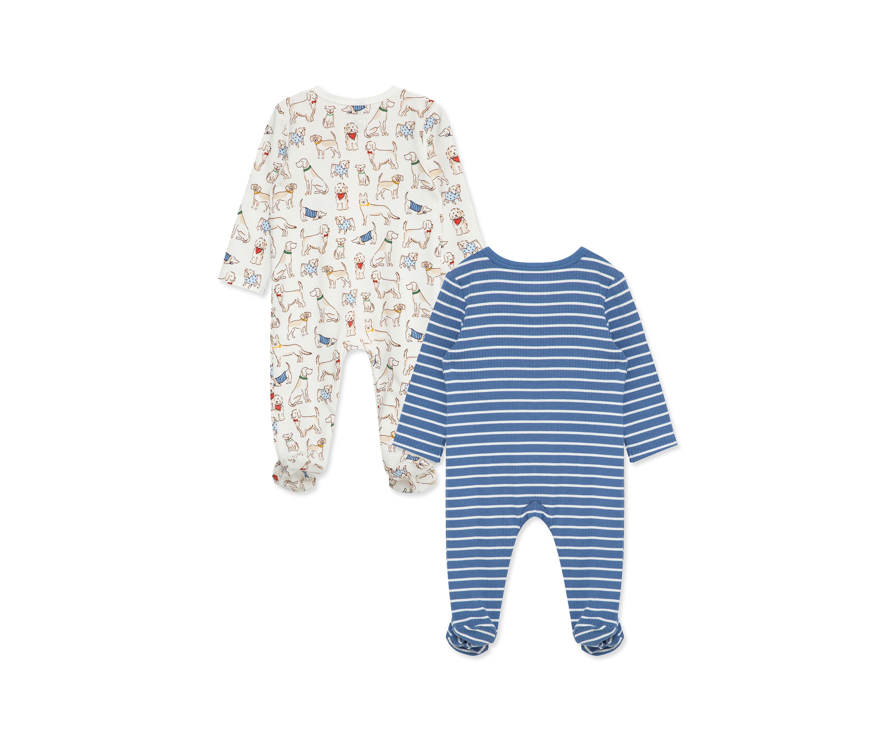 Baby Boys Pup Parade 2 Pack Footies