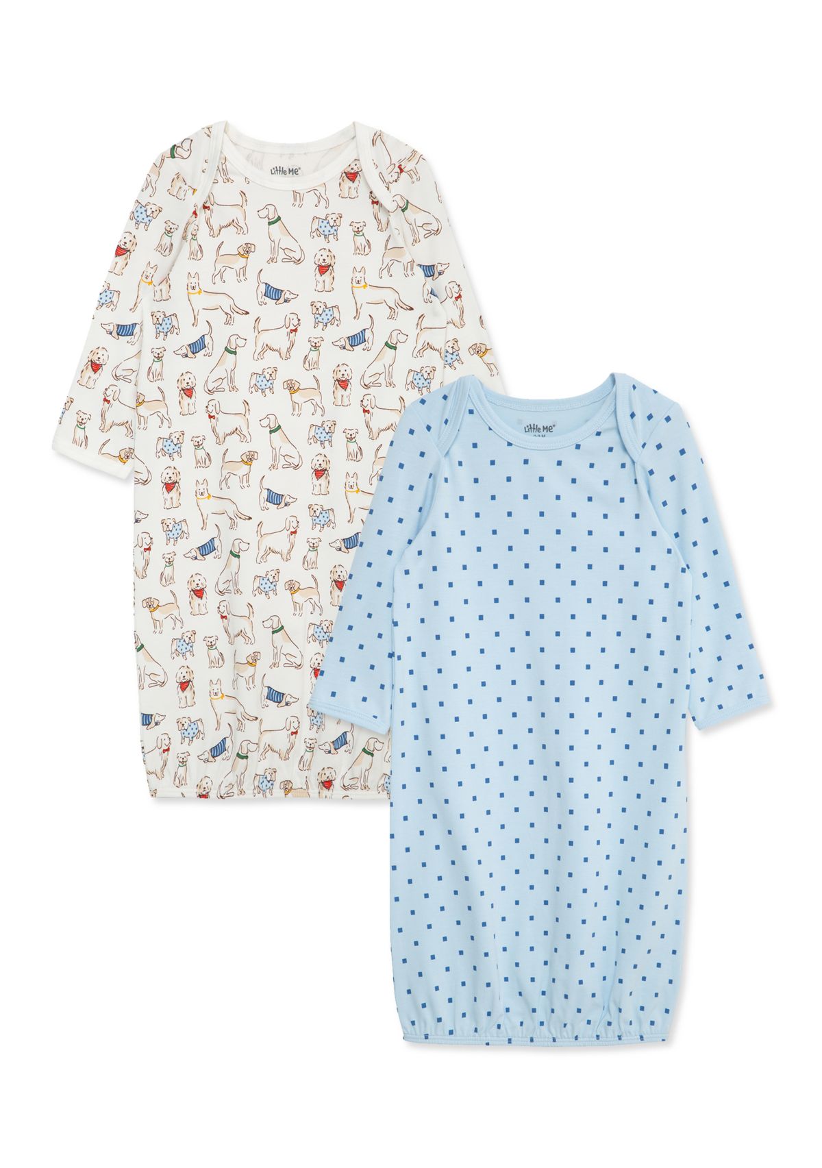 Baby Boys Pup Parade 2 Pack Gowns