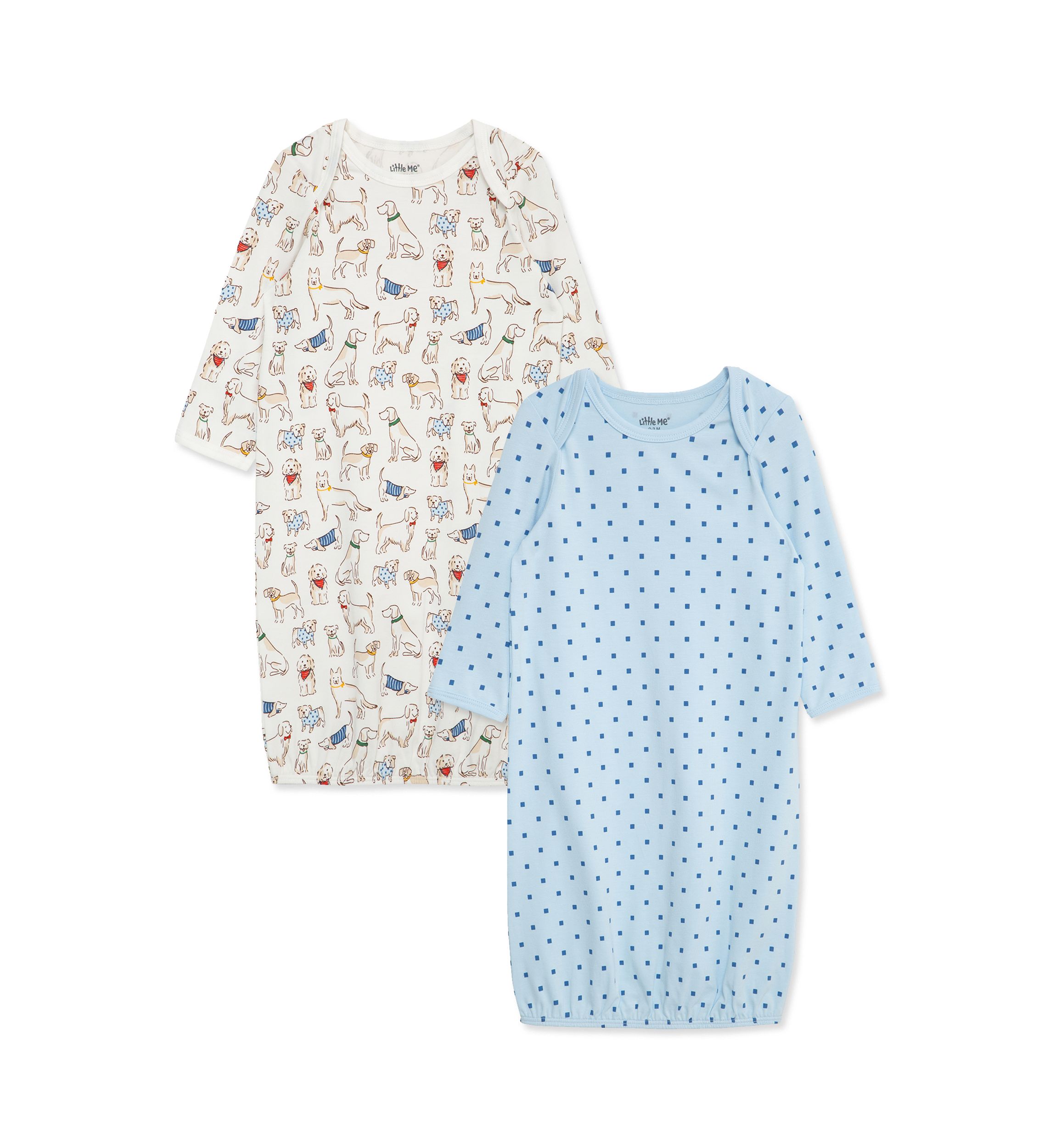Baby Boys Pup Parade 2 Pack Gowns
