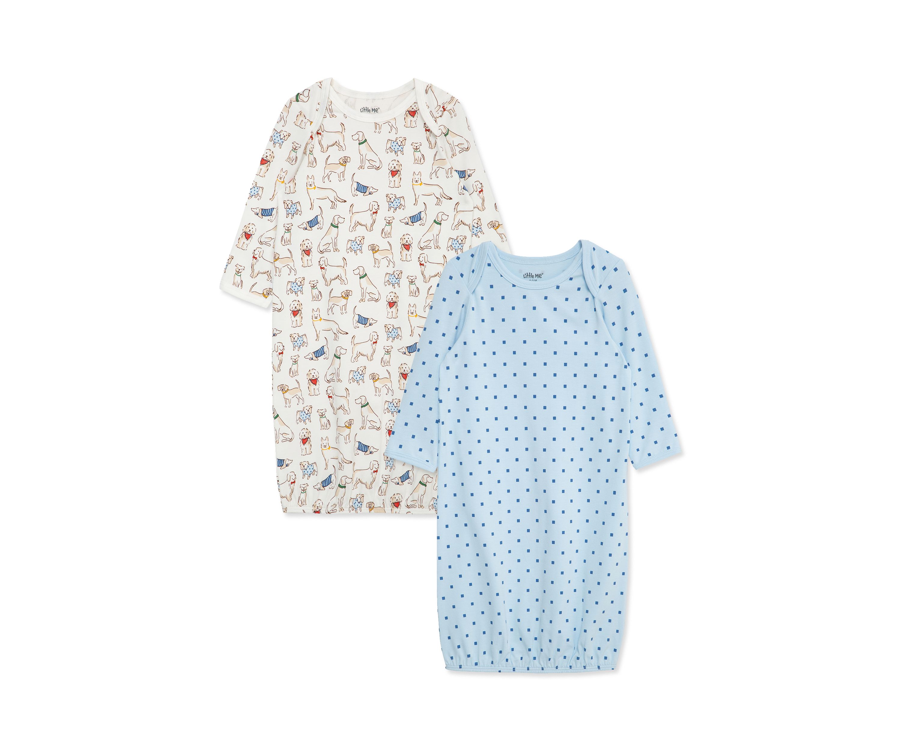 Baby Boys Pup Parade 2 Pack Gowns