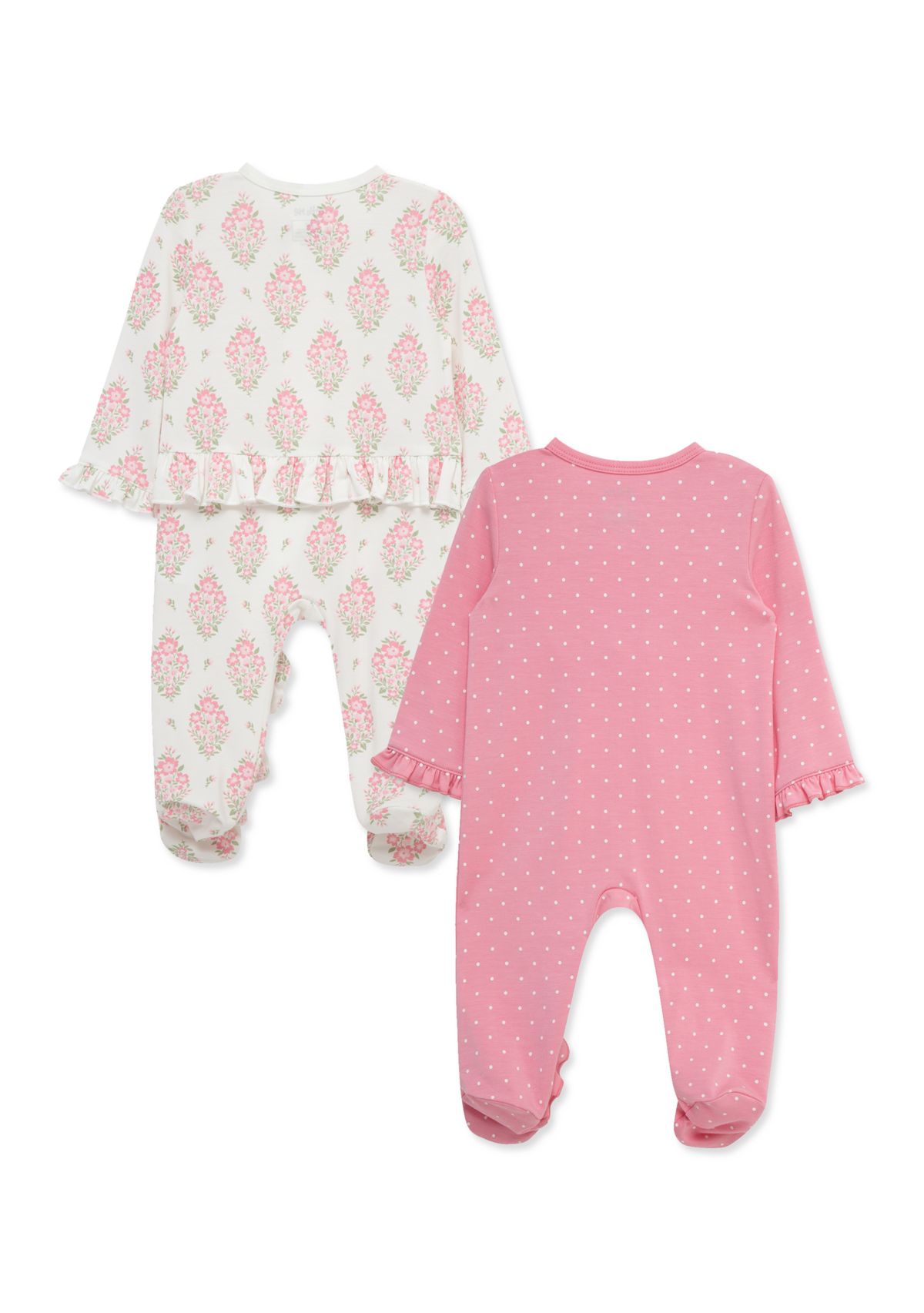 Baby Girls Floral 2 Pack Footies